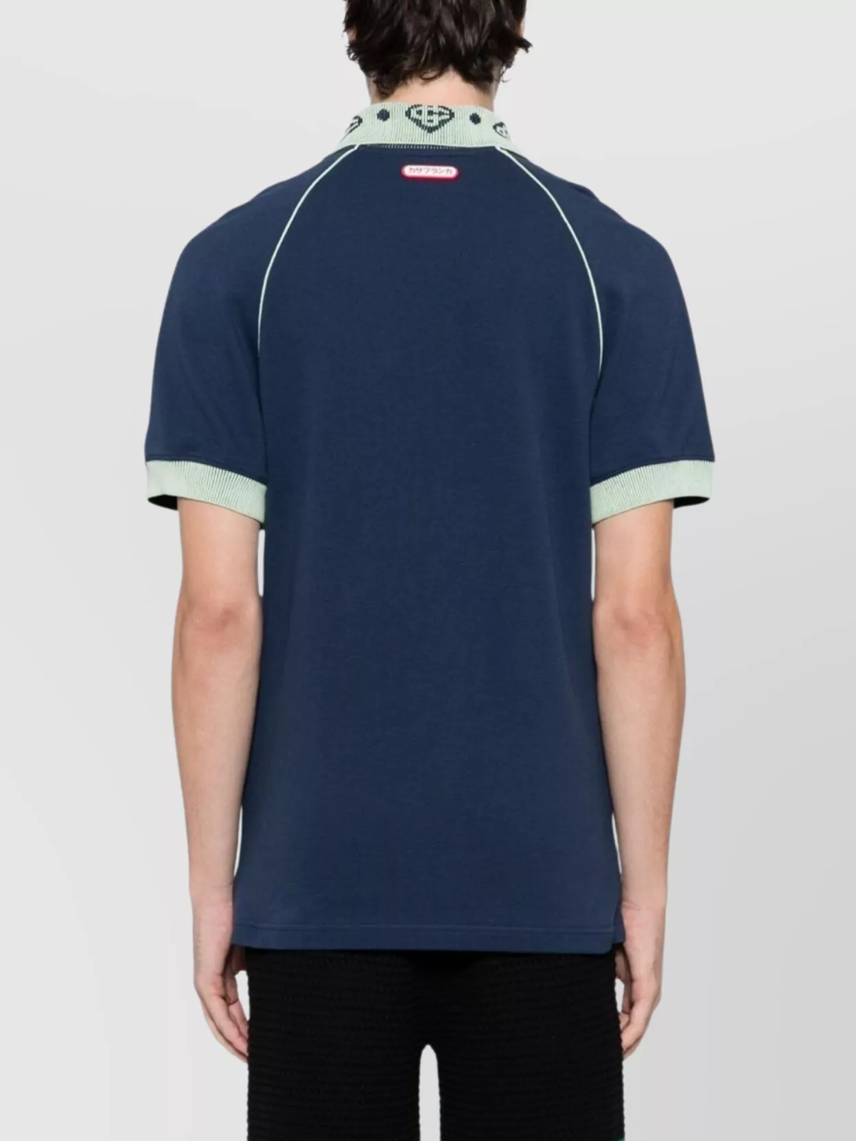Casablanca Chenille Collar Raglan Polo Shirt