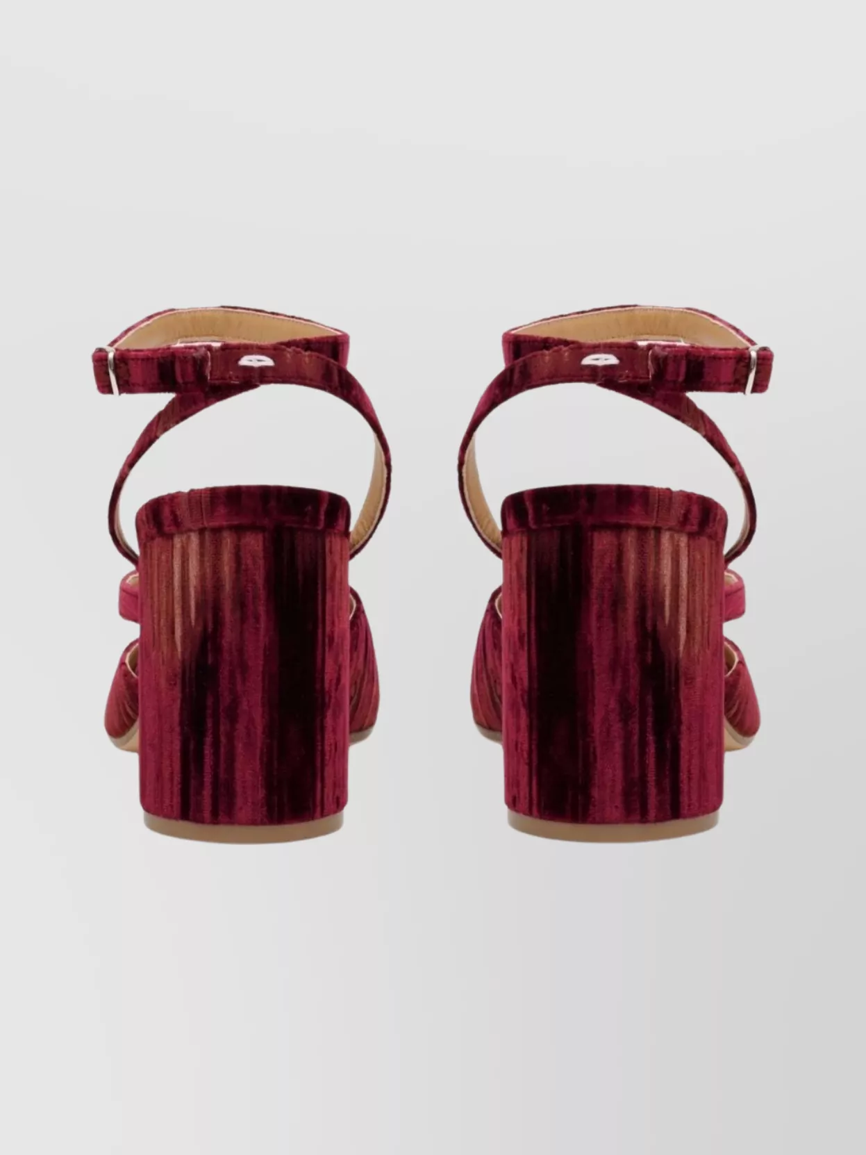Maison Margiela Chenille Tabi Sandals With Asymmetrical Strap In Burgundy