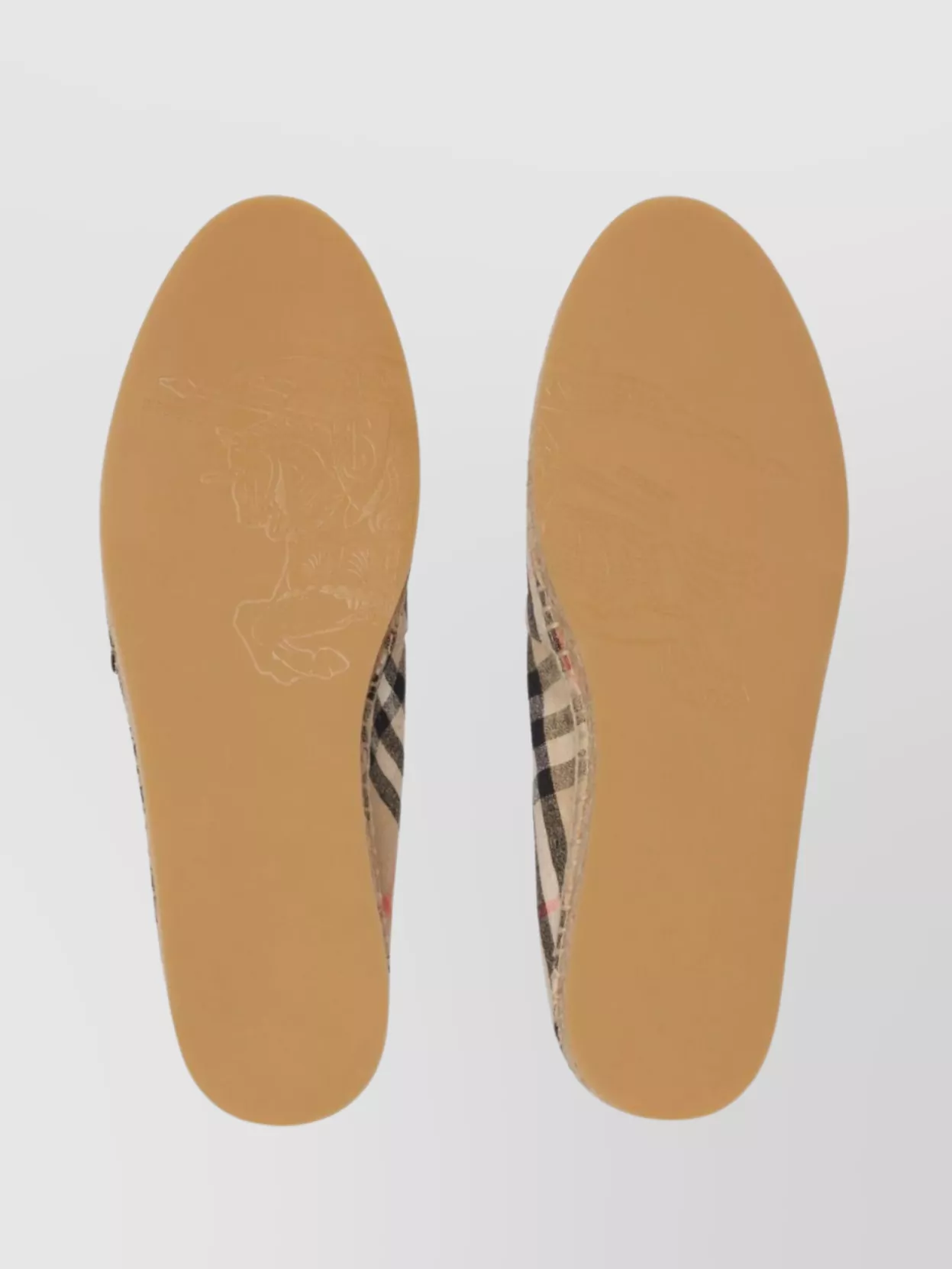Burberry Check Pattern Canvas Round Toe Espadrilles