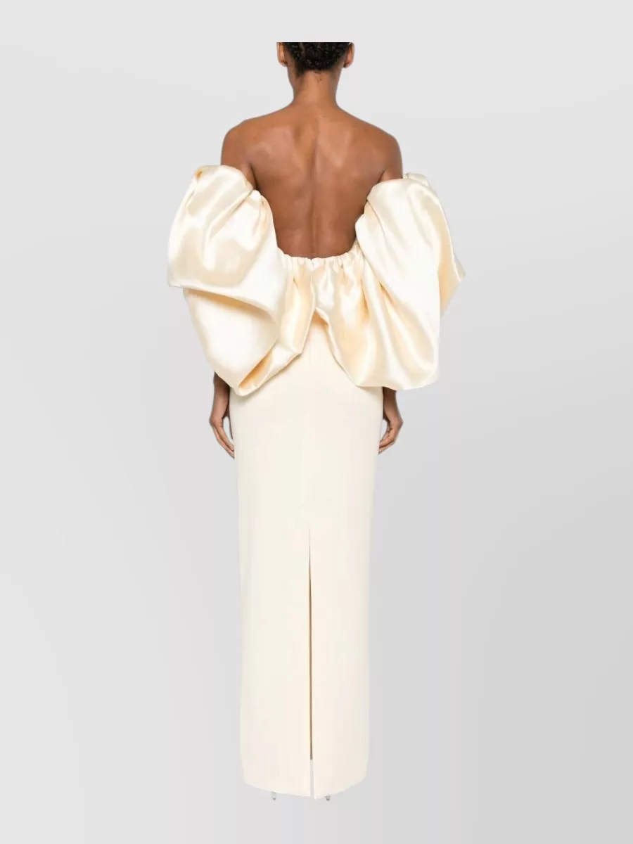 Solace London Off-Shoulder Puff-Sleeve Maxi Dress