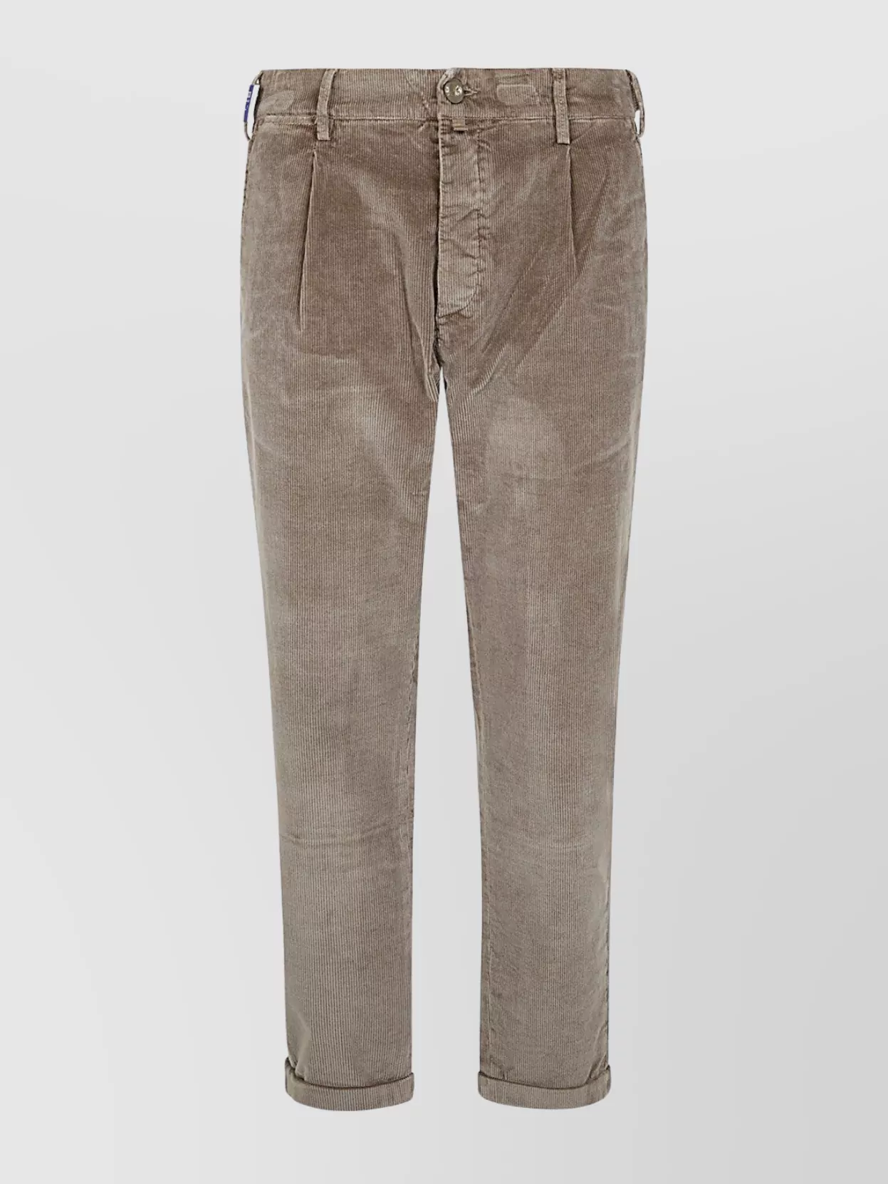 Jacob Cohen Crop Slim Single Pence Henry Pant In Brown