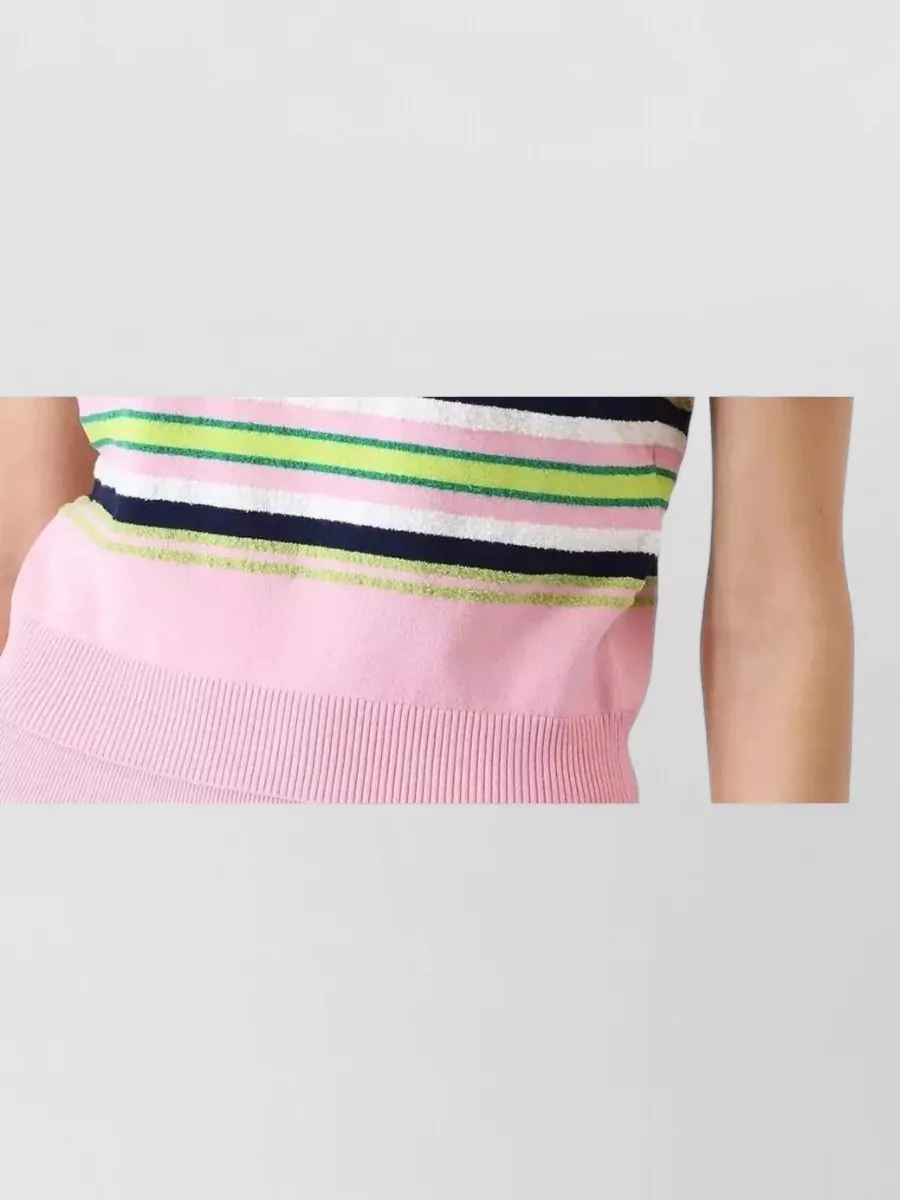 Casablanca Striped Fitted Polo Shirt