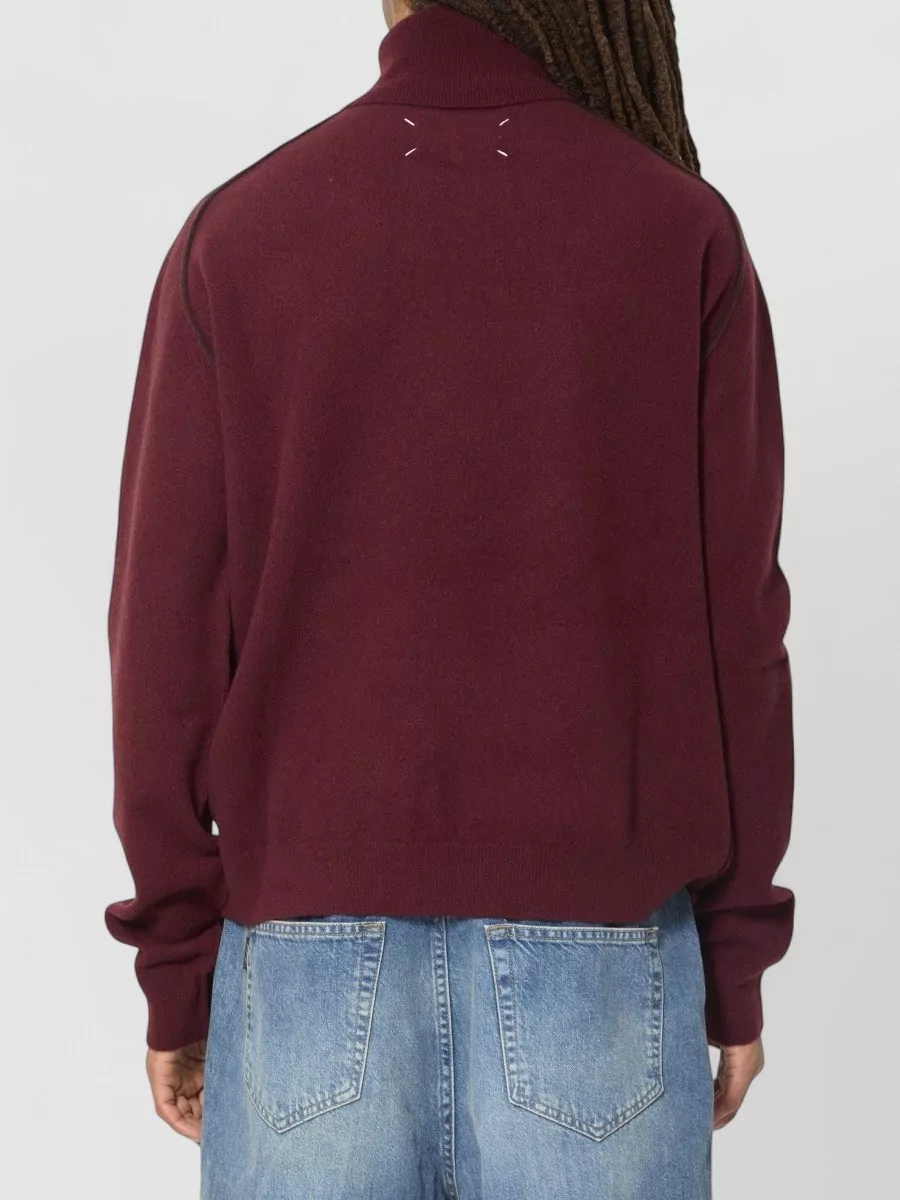 Maison Margiela Virgin Wool Ribbed Turtleneck Sweater