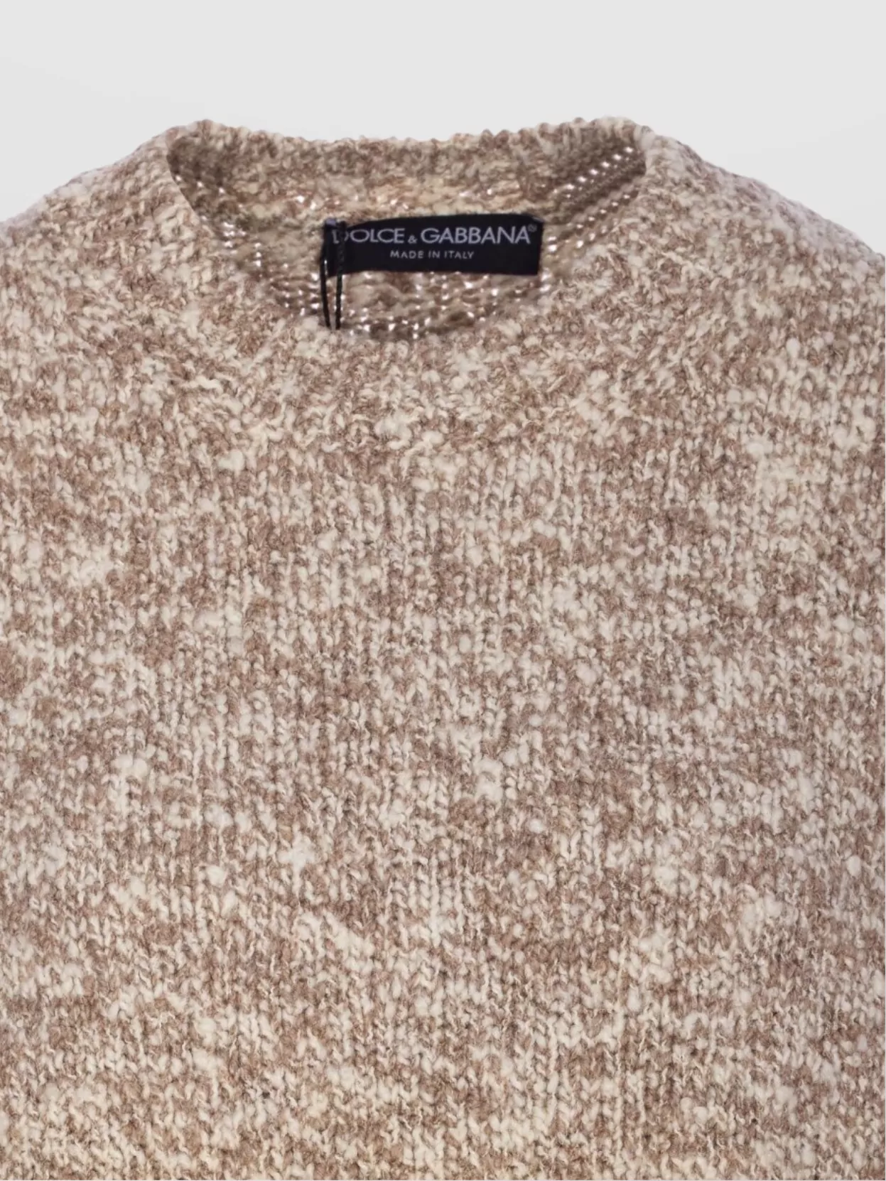 Dolce&Gabbana Textured Knit Crewneck Sweater Long Sleeves
