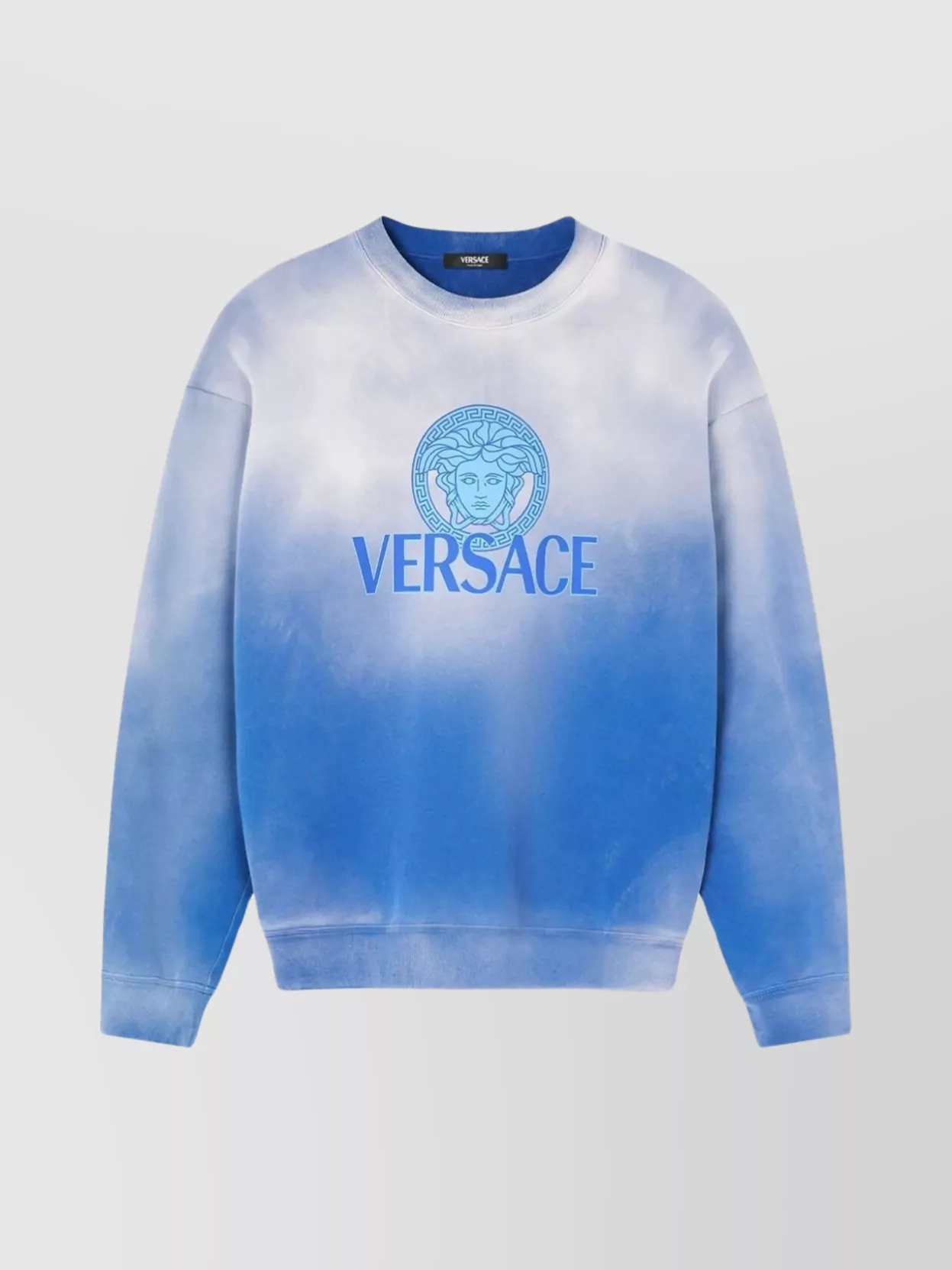 Shop Versace Crew Neck Medusa Emblem Sweatshirt