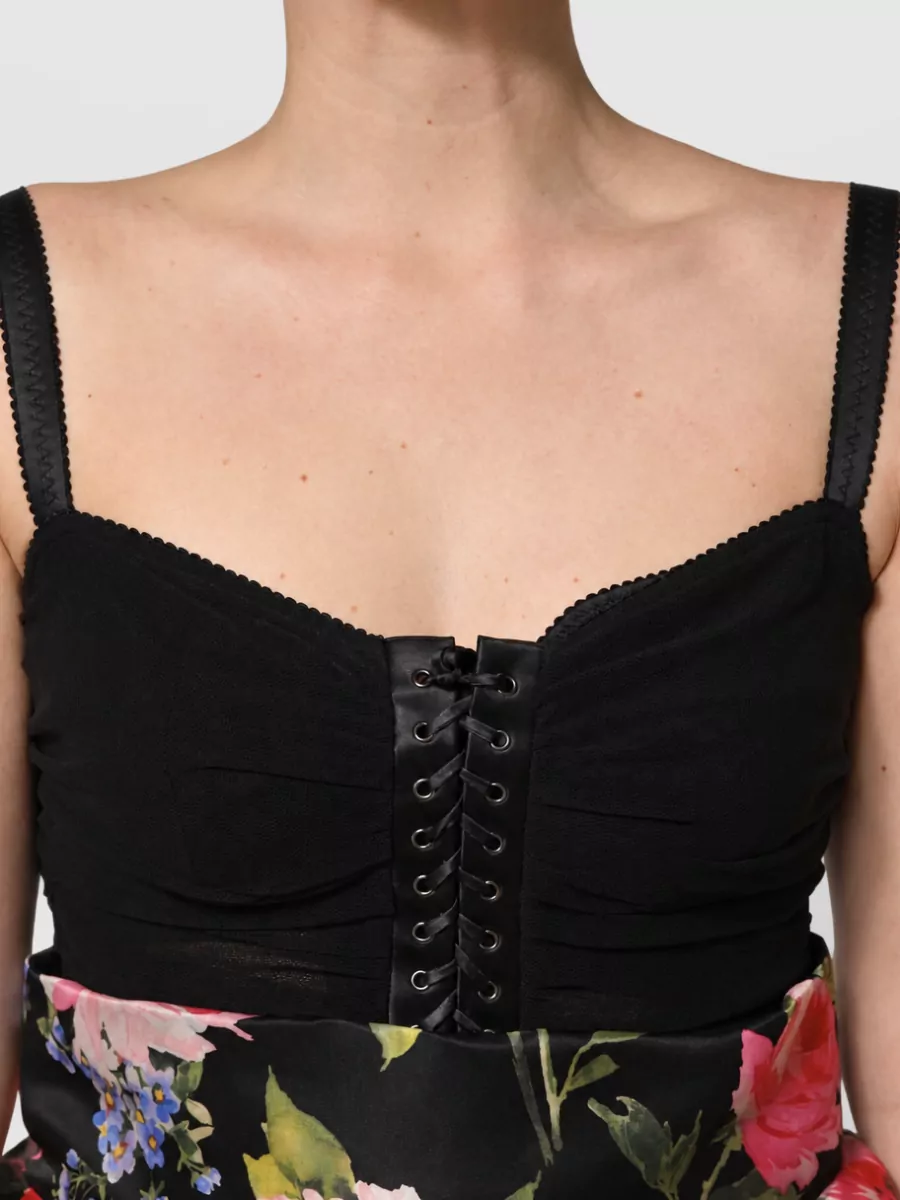Dolce&Gabbana Floral-Print Fitted Skirt