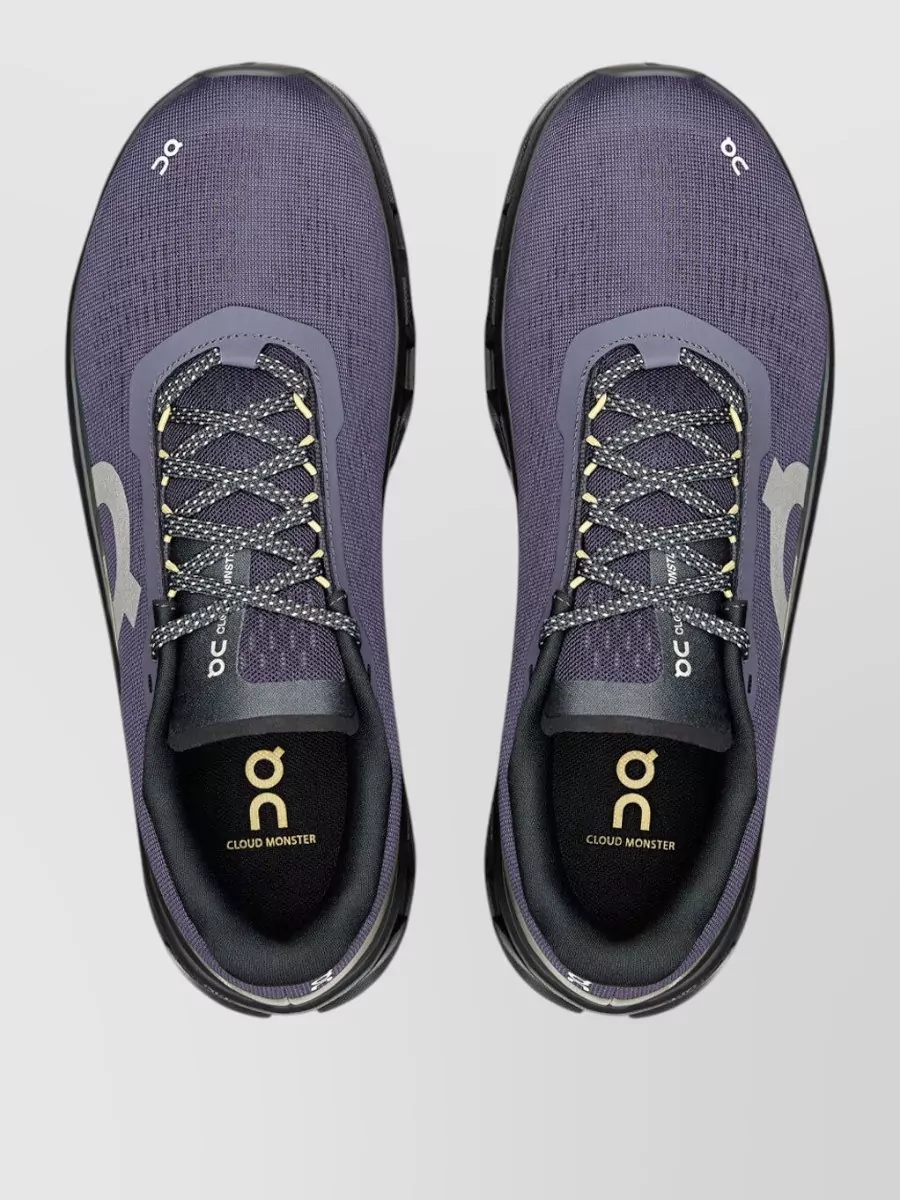 On Cloudmonster Mesh Upper Rubber Outsole Sneakers