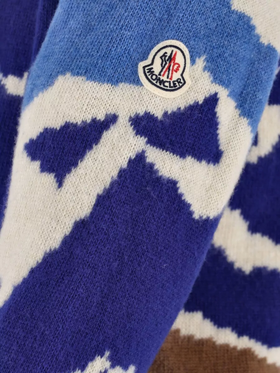 Moncler Ribbed Virgin Wool Crewneck Sweater