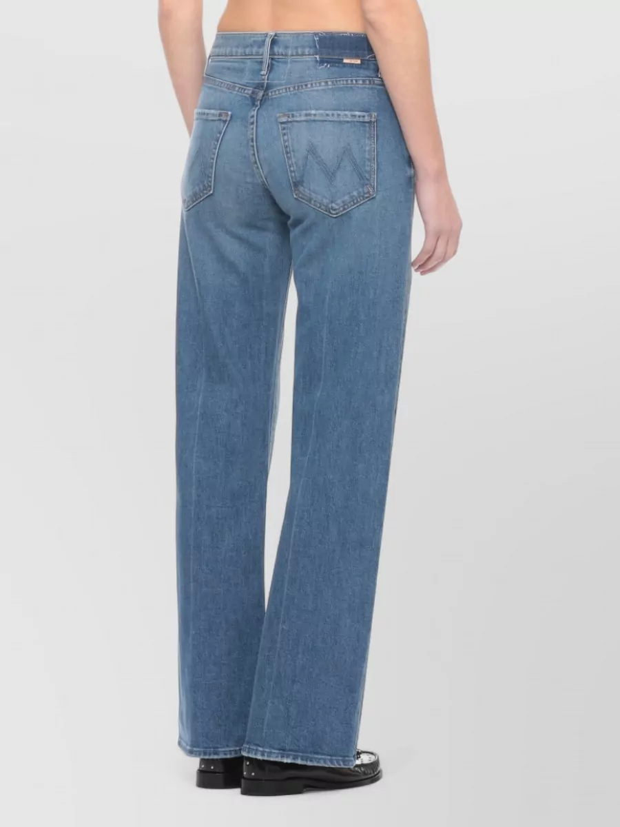 Mother Mid-Rise Wide-Leg Jeans