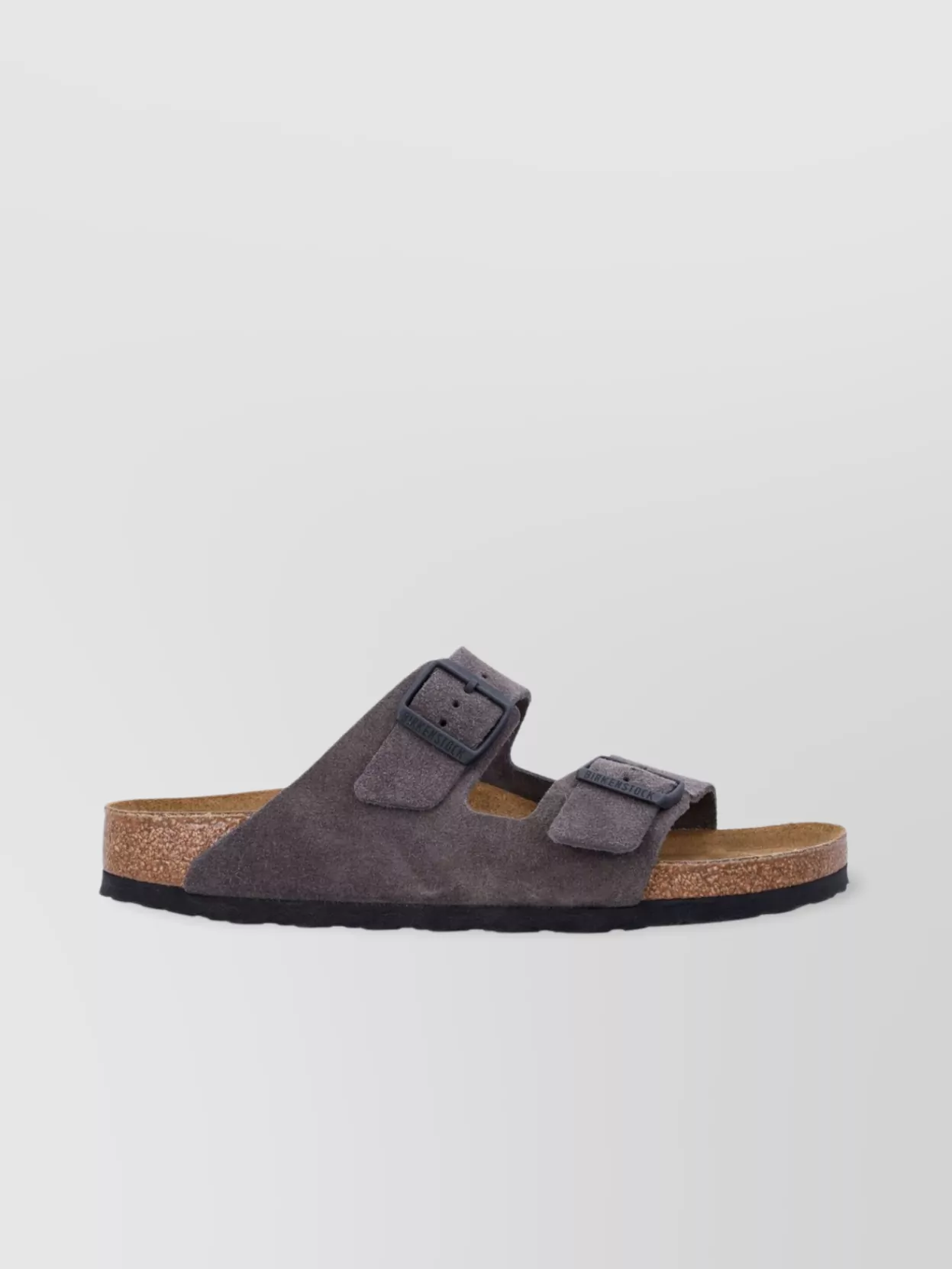 Birkenstock Suede Double Buckle Sandals With Cork Sole