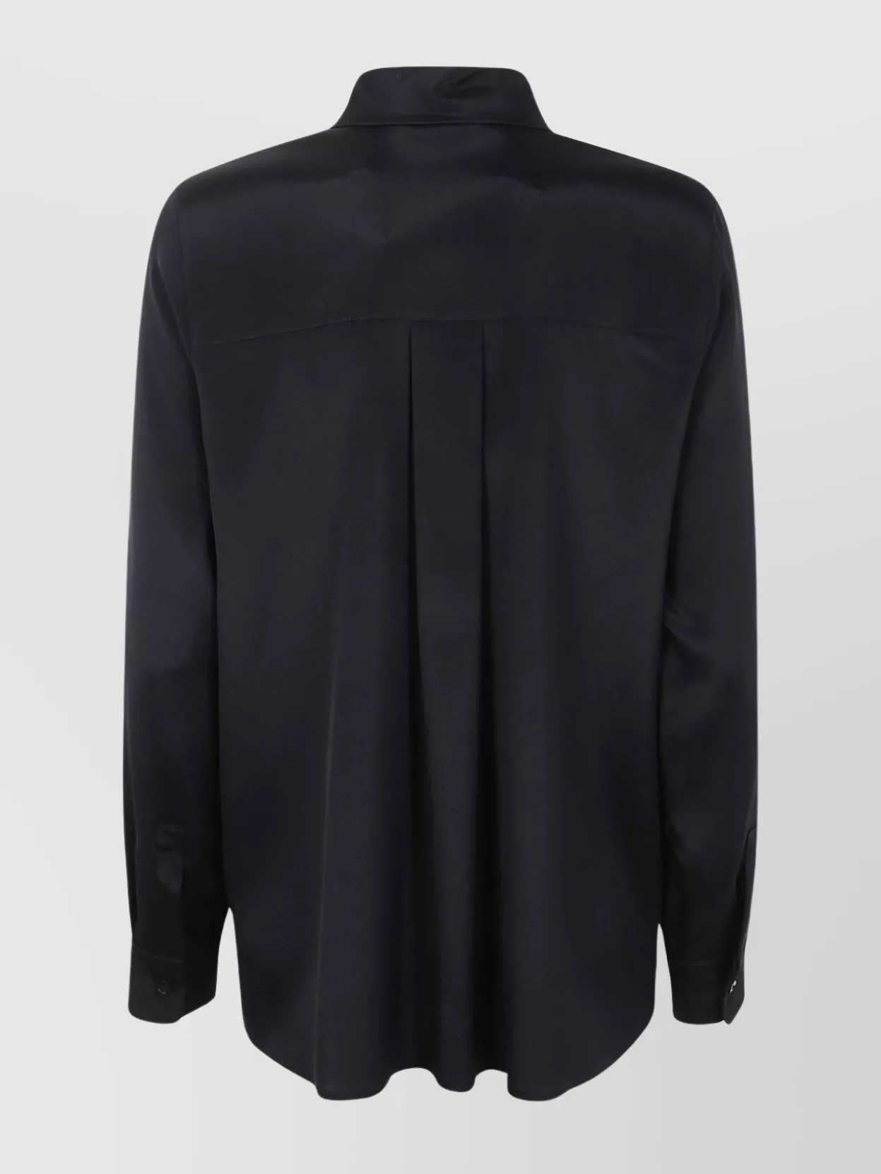 Max Mara Relaxed Fit Black Silk-elastane Blend Shirt In Black