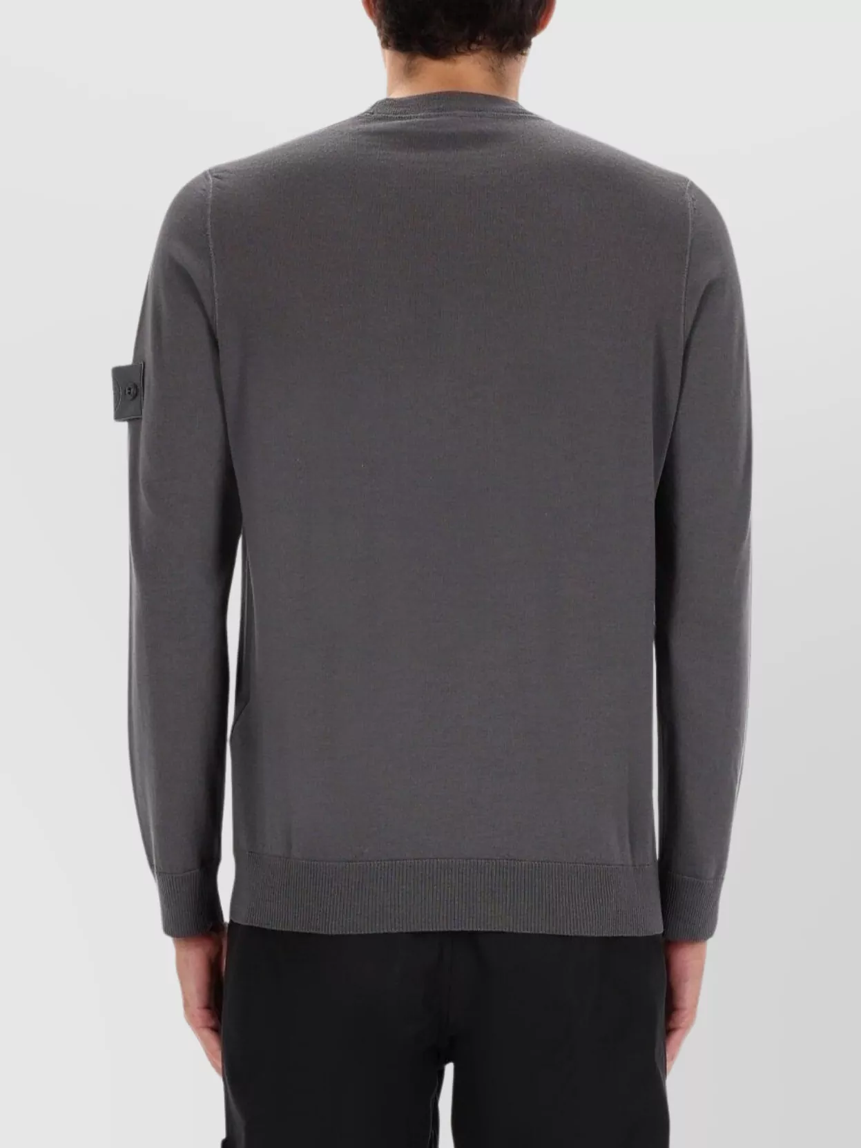 Stone Island Crew Neck Long Sleeve Ribbed Sweater