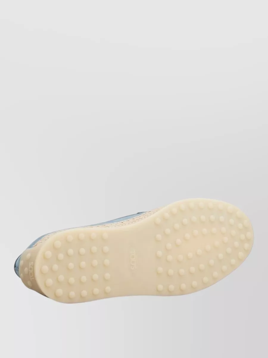 Tod's Suede Loafers Bow Detail Espadrille Sole