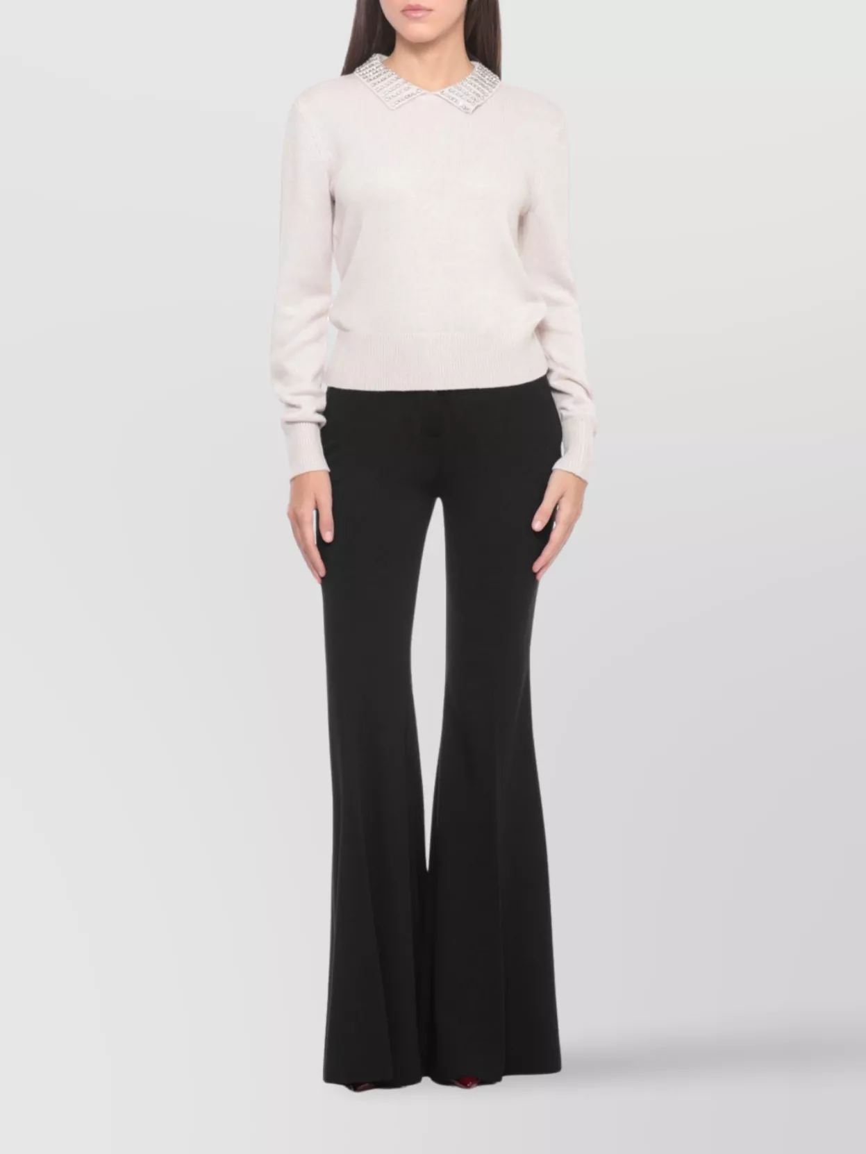Pinko Knitwear Crewneck Embellished Collar