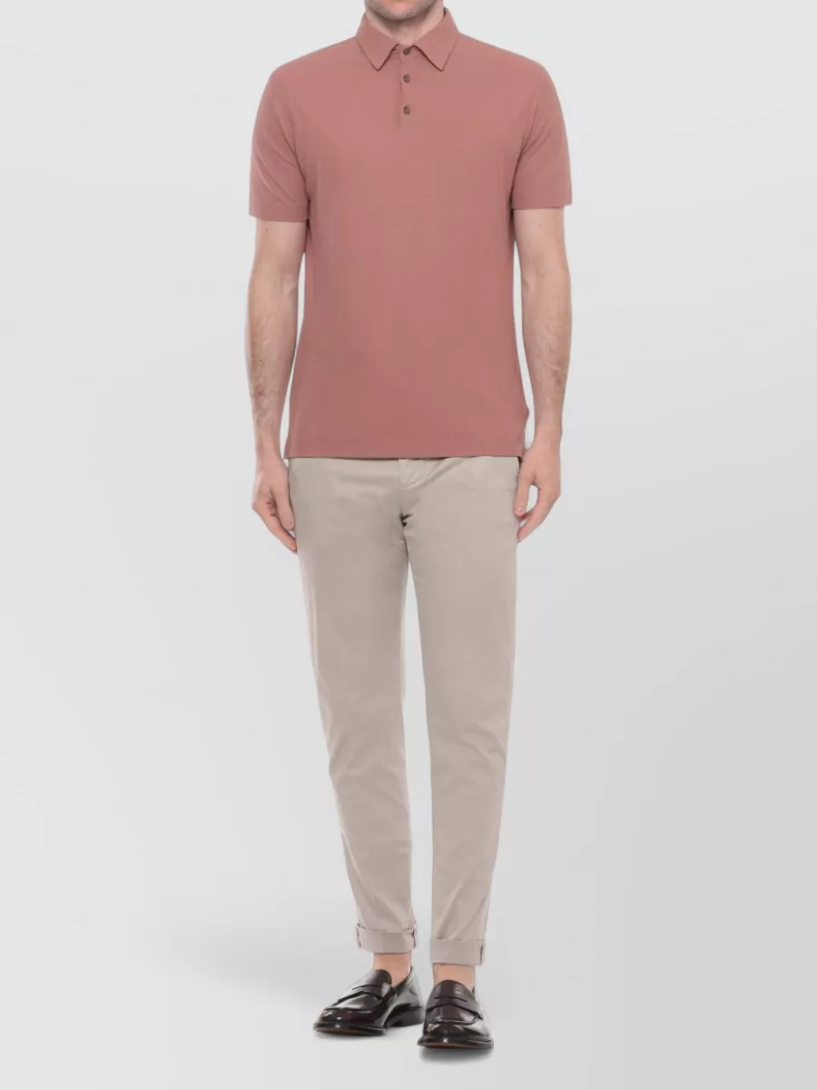 Zanone Cotton Short-Sleeve Polo Shirt