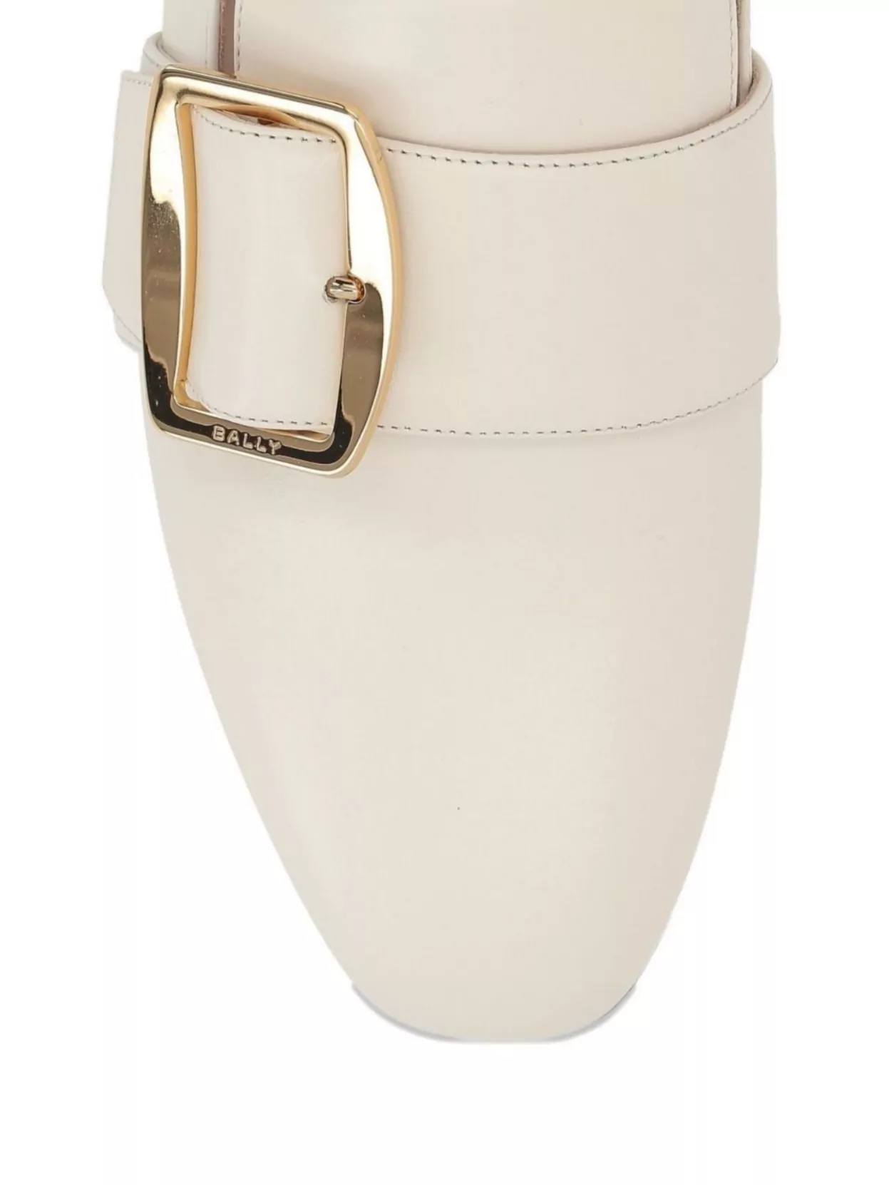 Bally Flat Loafers With Gold Buckle Hardware