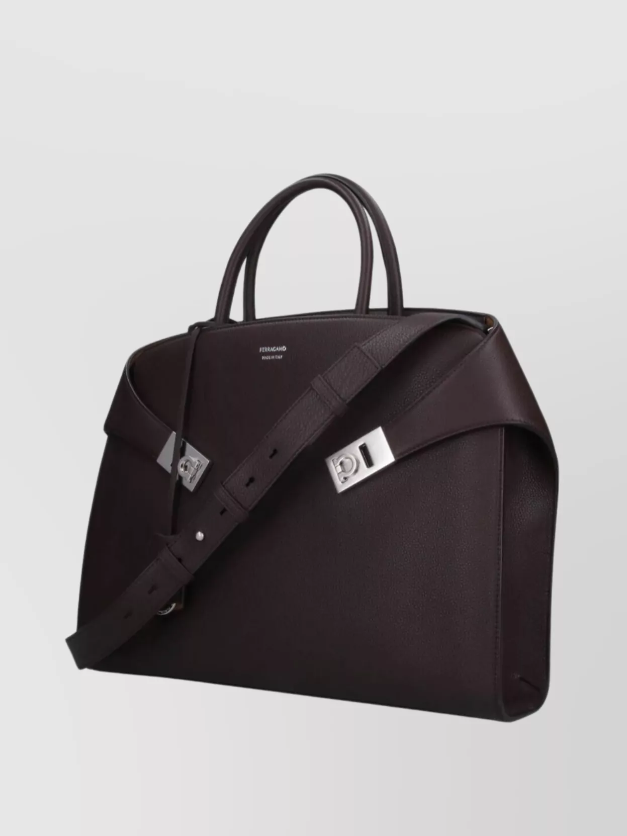 Ferragamo Handle Strap Metal Hardware Laptop Bags