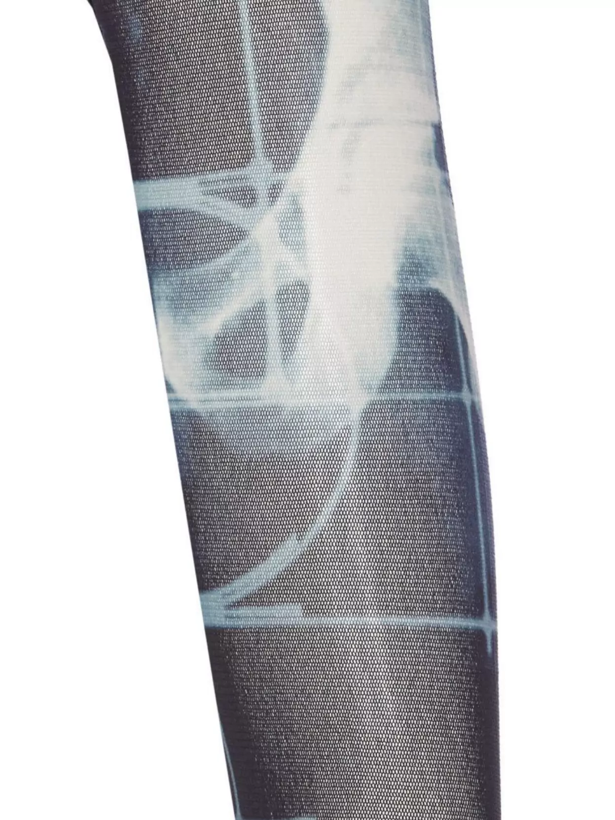 Jean Paul Gaultier Cropped Graphic Print Mesh Top