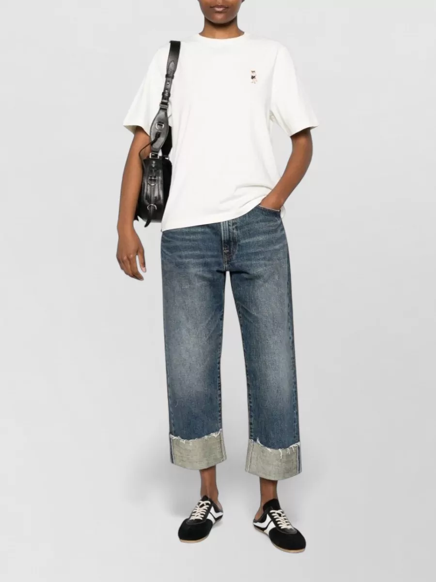 Maison Kitsuné Organic Cotton Embroidered Short-Sleeve T-Shirt
