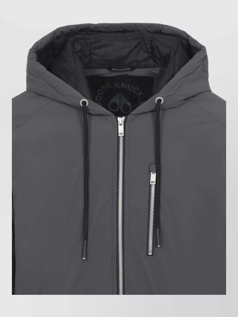 Moose Knuckles Hooded Bomber Jacket