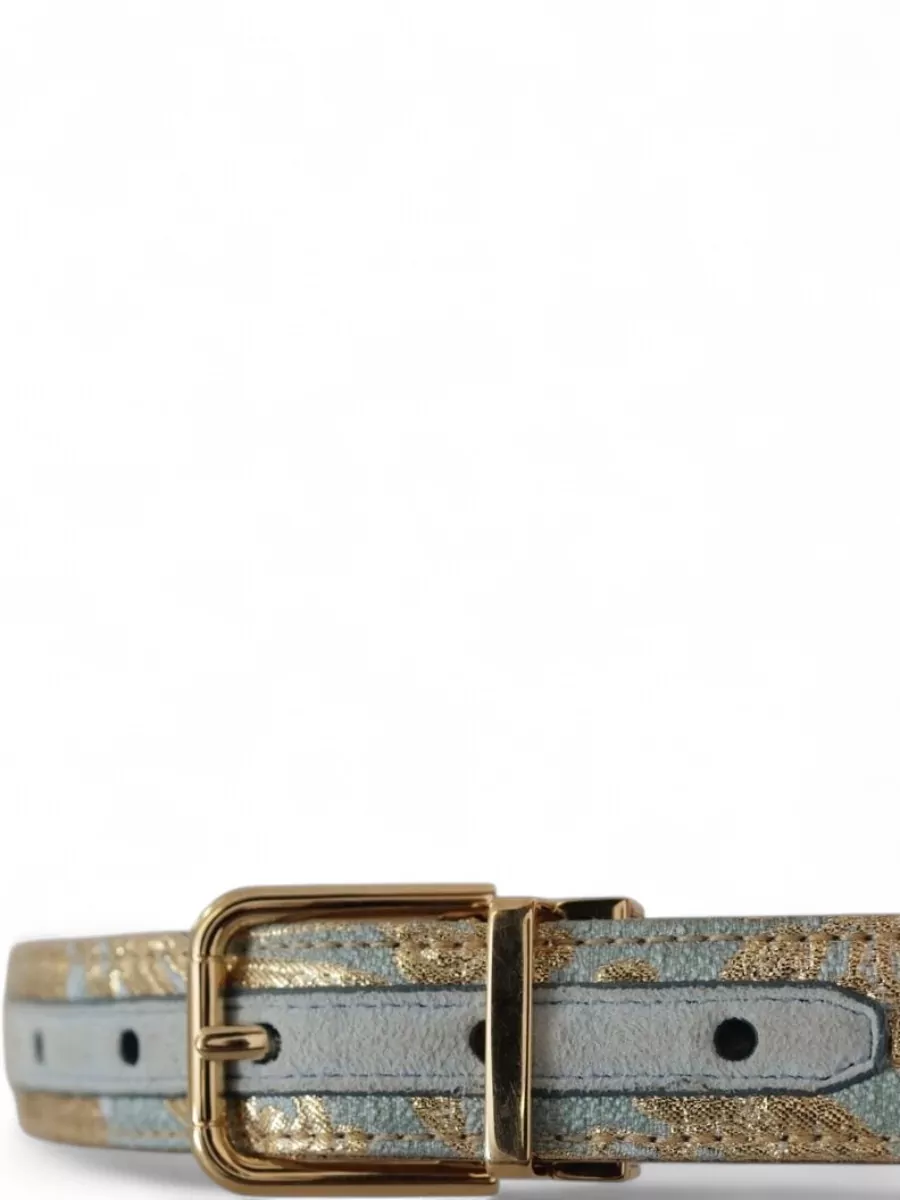 Dolce&Gabbana Leather Jacquard Belt