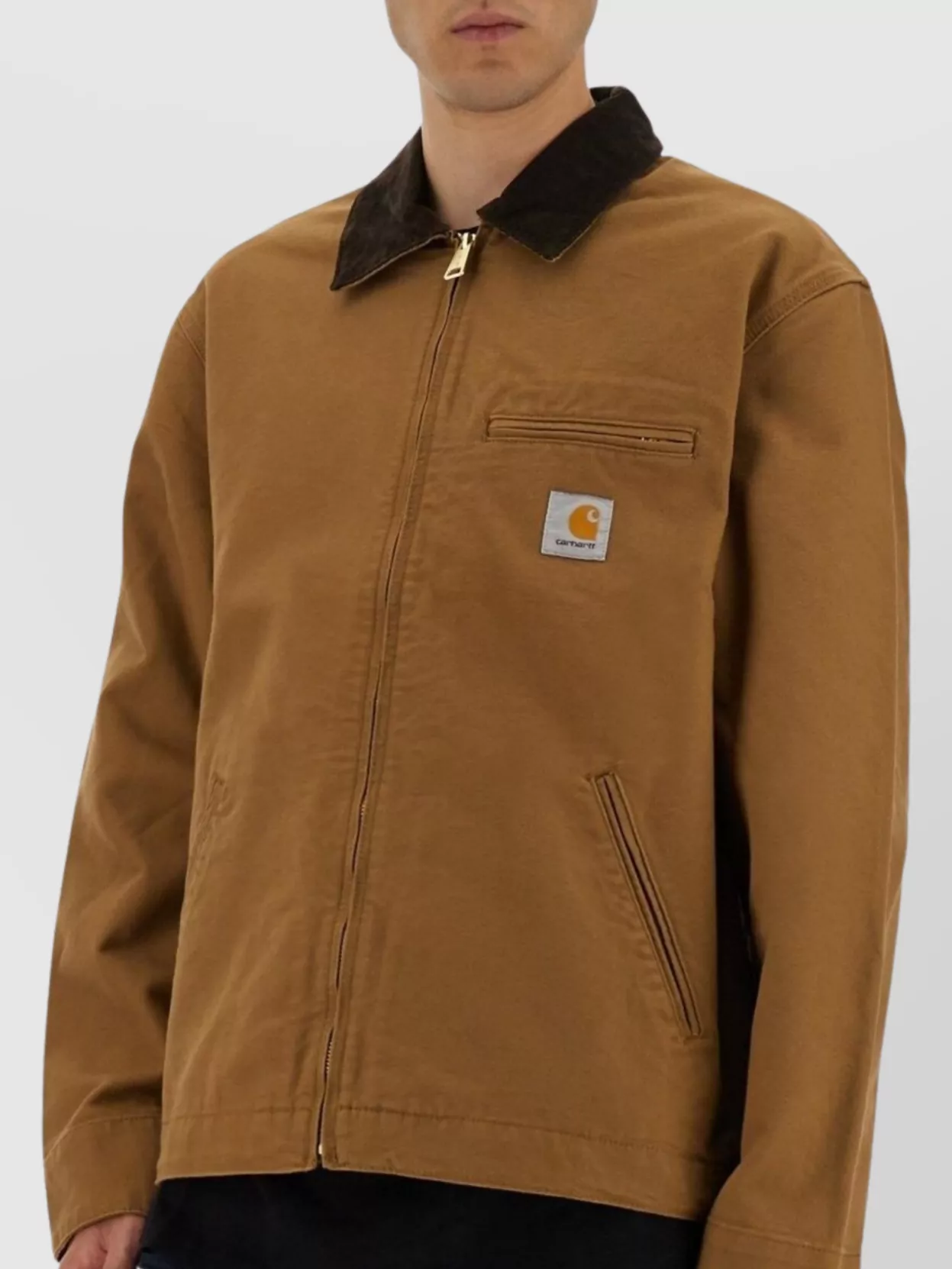 Carhartt Wip "Detroit" Jacket With Contrast Collar And Front Pockets (Summer)