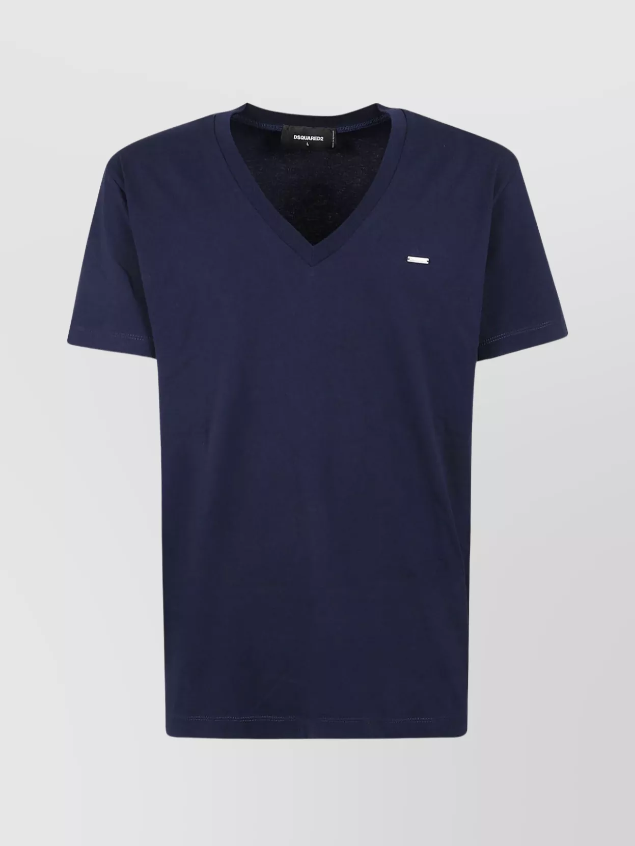 Dsquared2 Jersey Cotton V-neck T-shirt In Blue