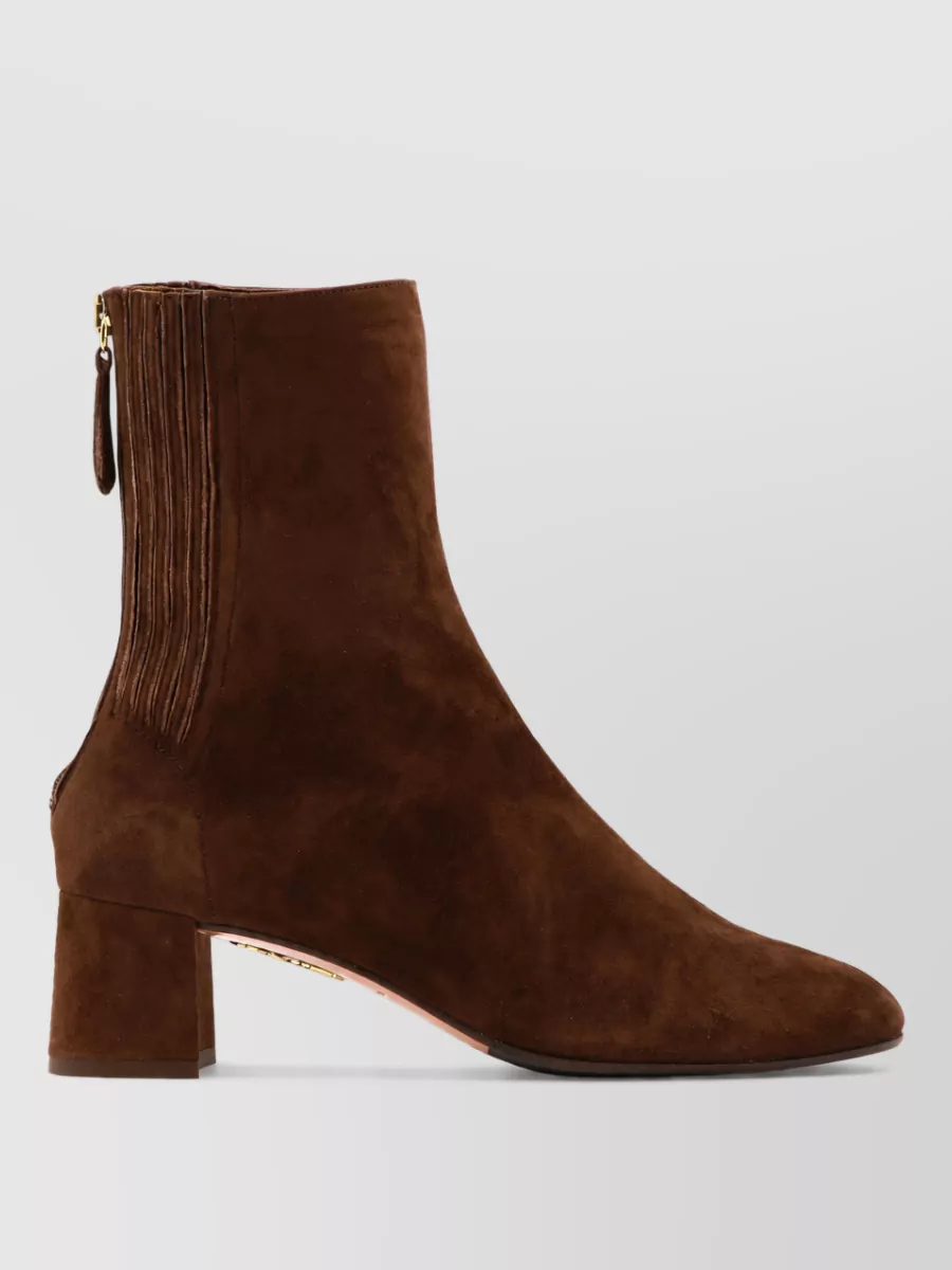 Aquazzura lamb leather saint honore 50 mm ankle boots