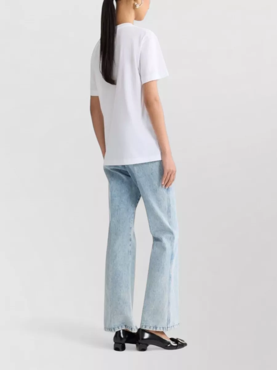 Patou Cotton Logo-Embroidered Short-Sleeve T-Shirt