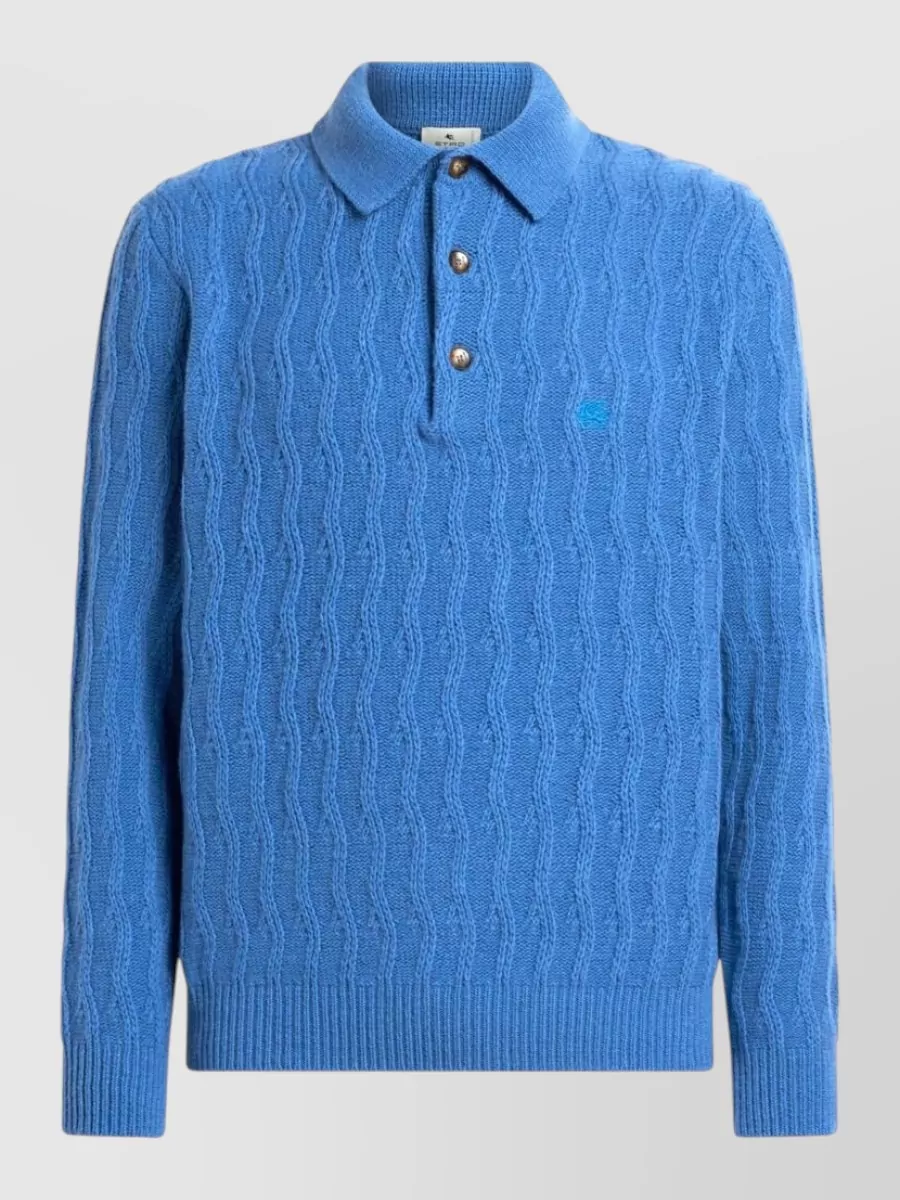 Etro cashmere regular-fit polo jumper