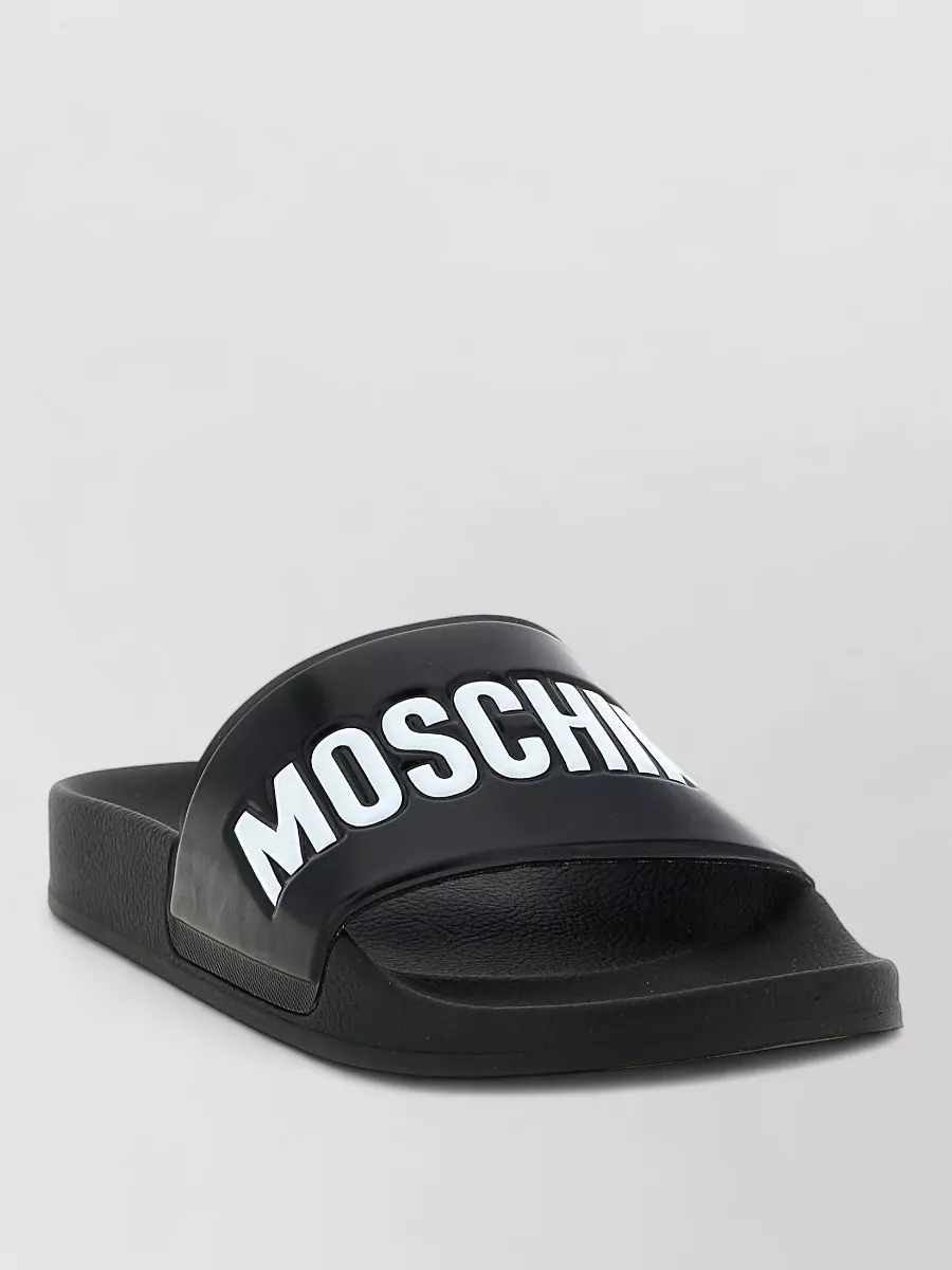 Moschino Logo Pool Slides
