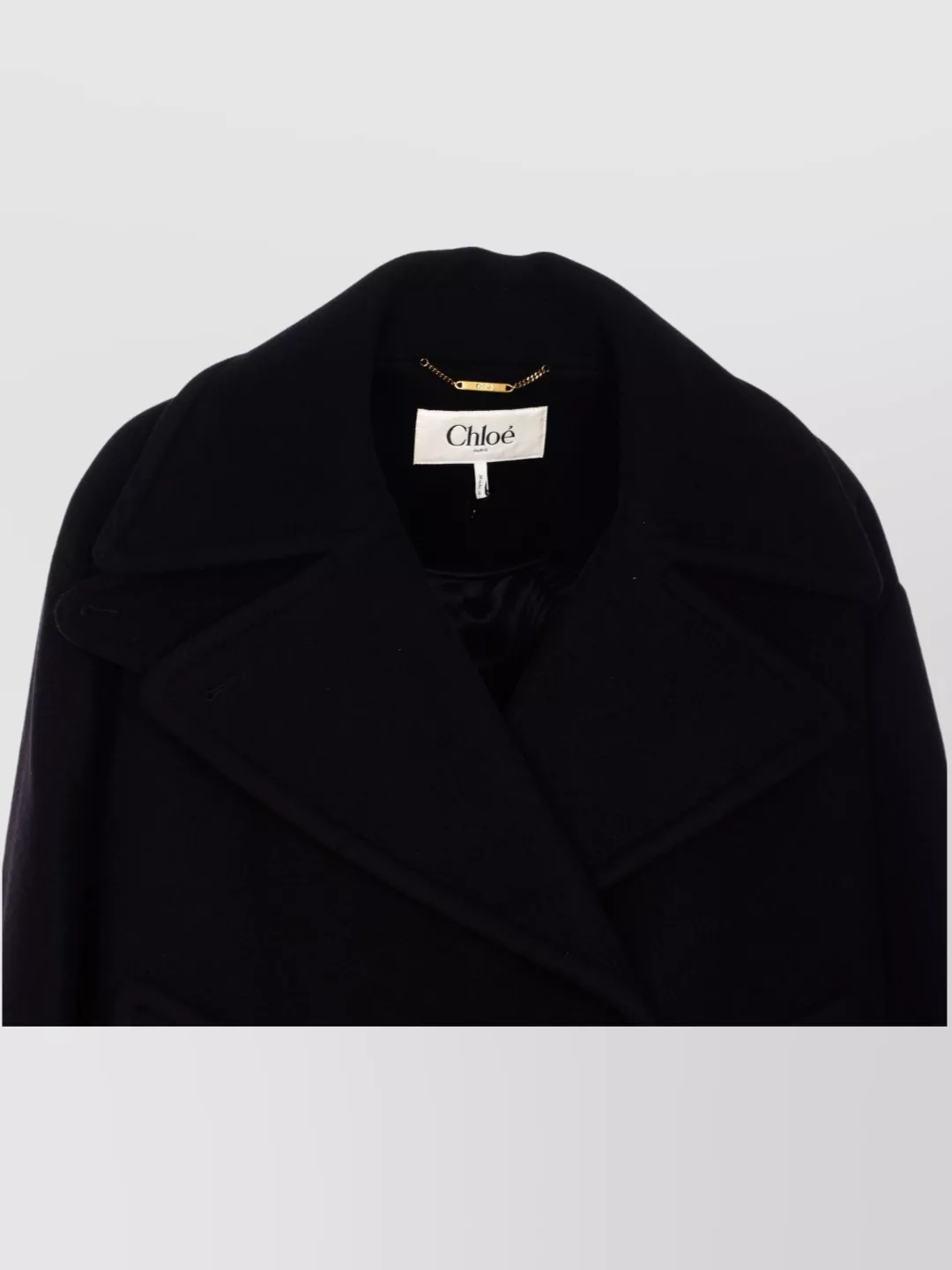 Chloé Double-breasted Notched Lapels Jacket Pockets In Black
