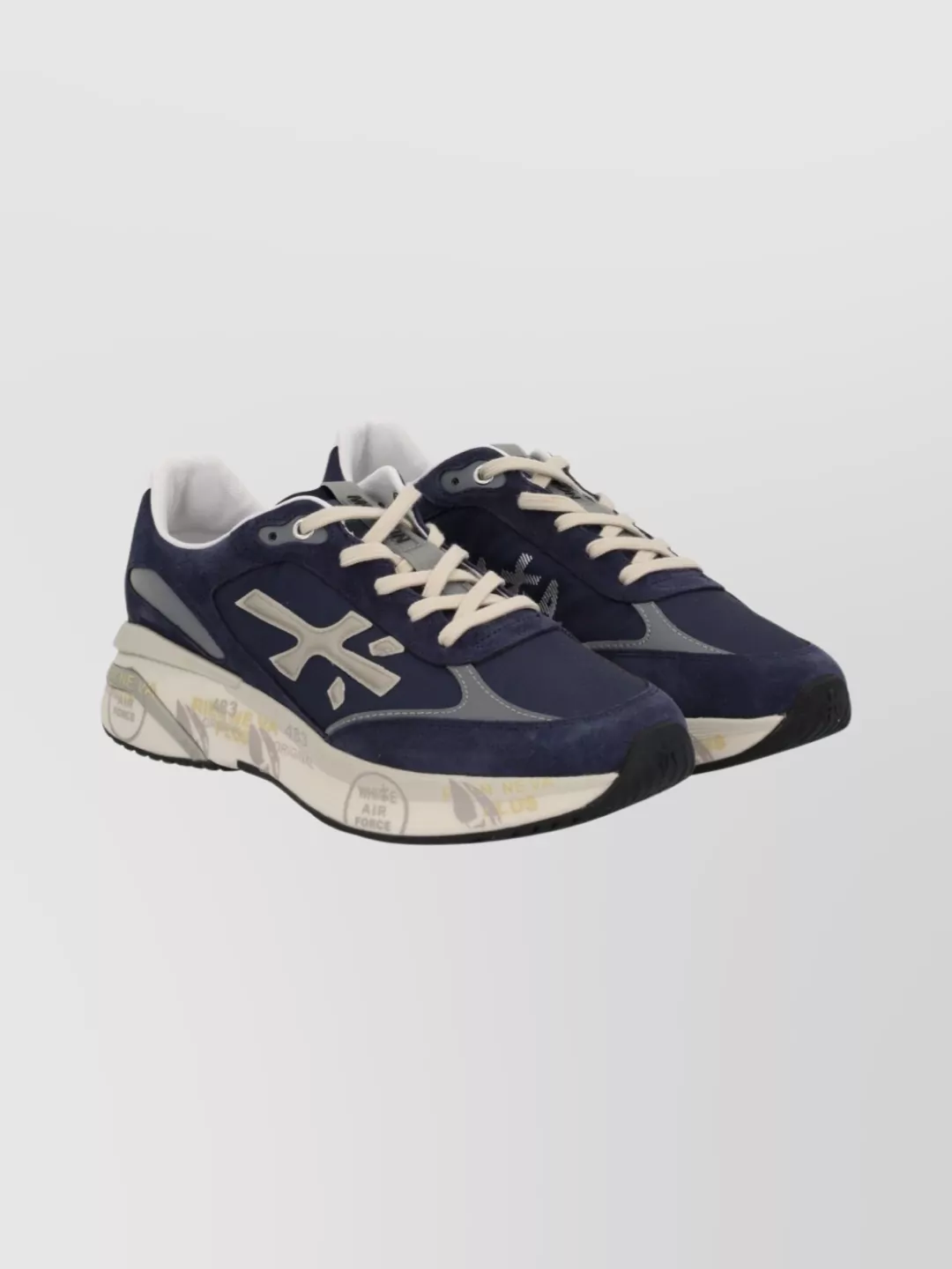 Premiata Stylish Sneakers With Suede And Mesh