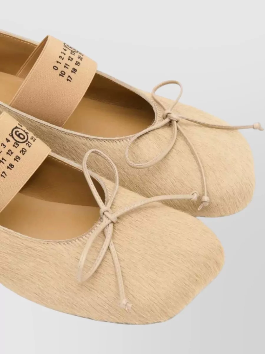 Mm6 Maison Margiela Calf Hair Ballerina Flats