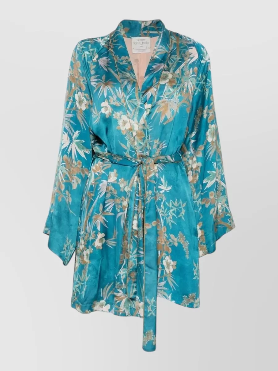 Forte Forte printed satin kimono robe
