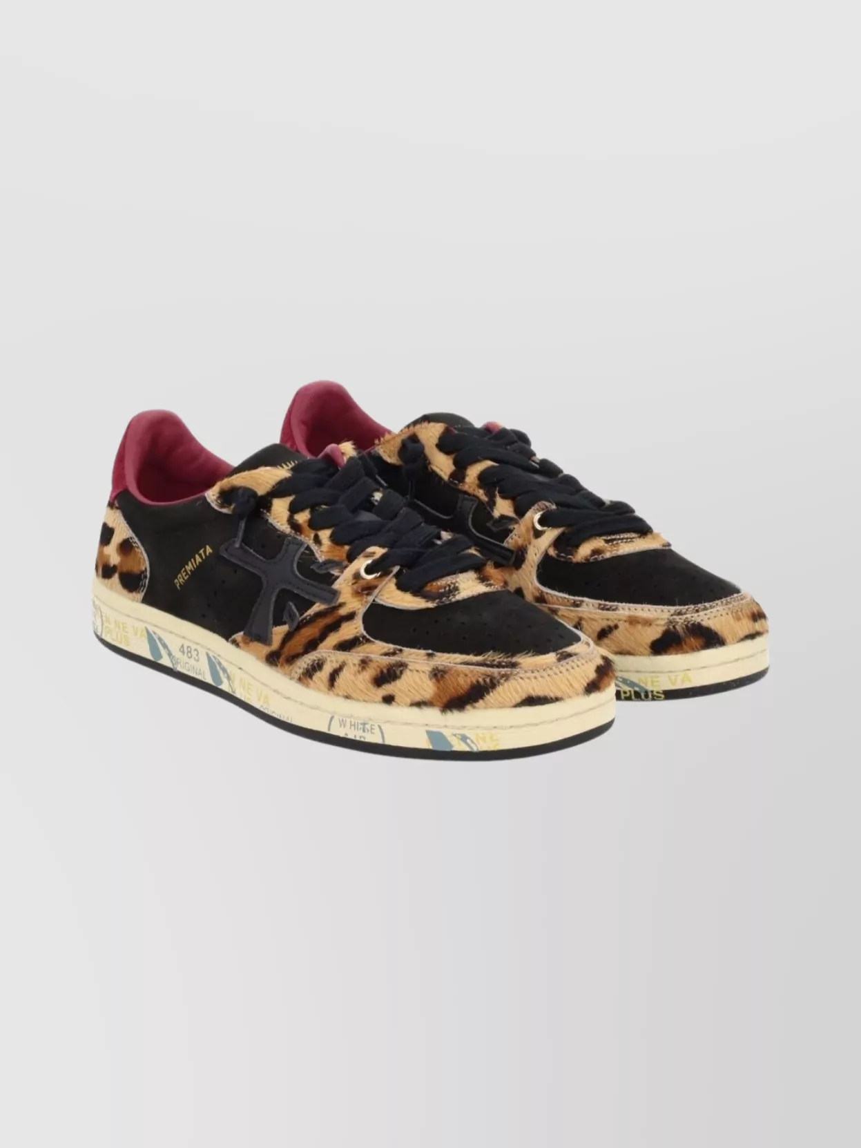 Premiata Animal Print Sneakers Rubber Sole