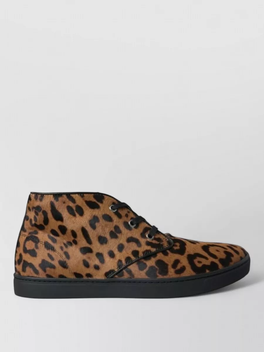 Dolce&Gabbana Calf Hair Leopard Print Sneakers