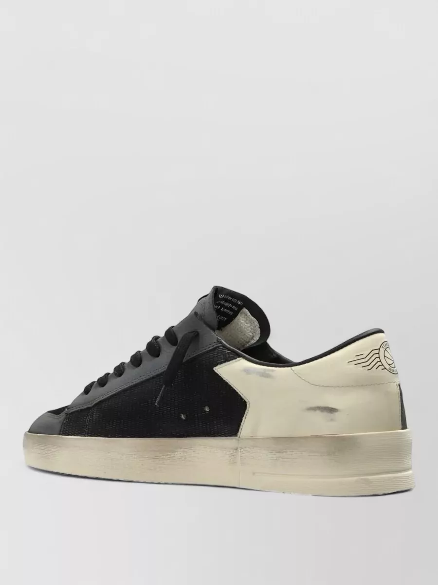 Golden Goose Stardan Leather Sneakers Contrast Sole Design