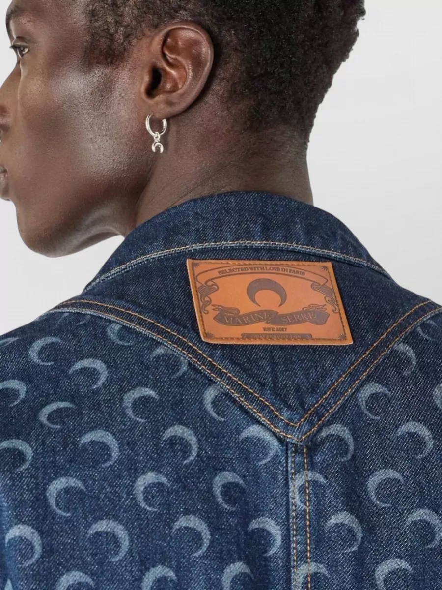Marine Serre Printed Denim Shirt
