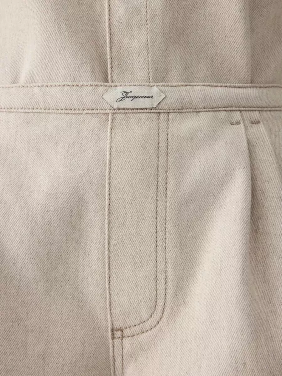 Jacquemus Denim Pleated Shorts