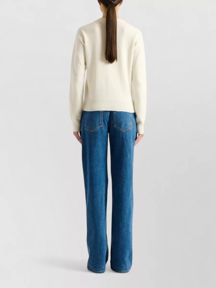 Balmain Cashmere Wool Ribbed Knit Cardigan