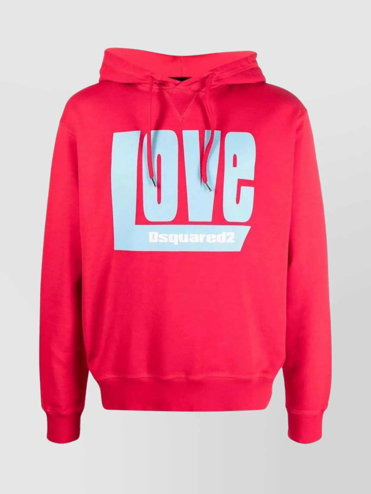 Dsquared2 Logo-print Drawstring Hood Hoodie In Red