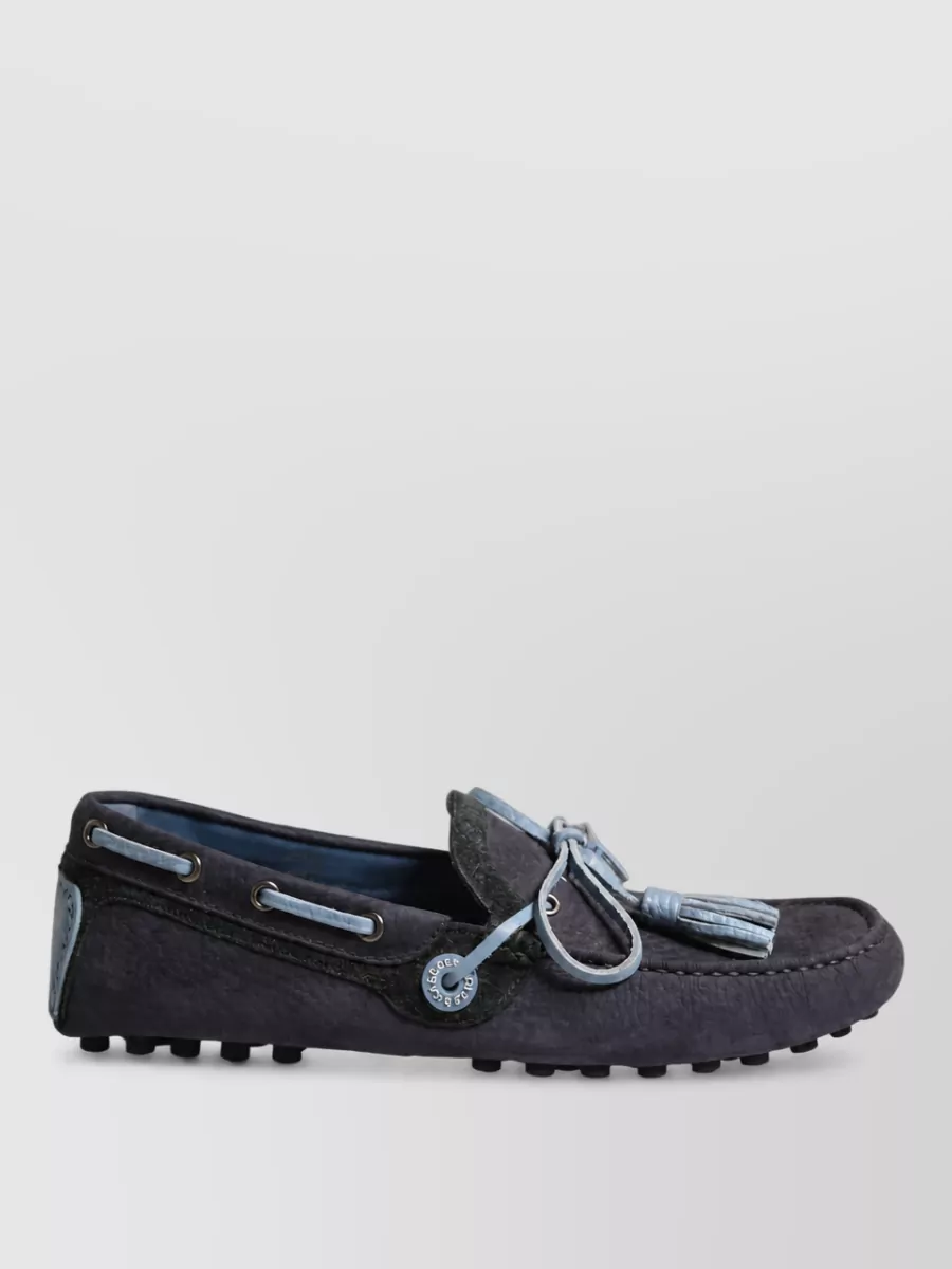 Dolce&Gabbana Suede Leather Tassel Boat Shoes