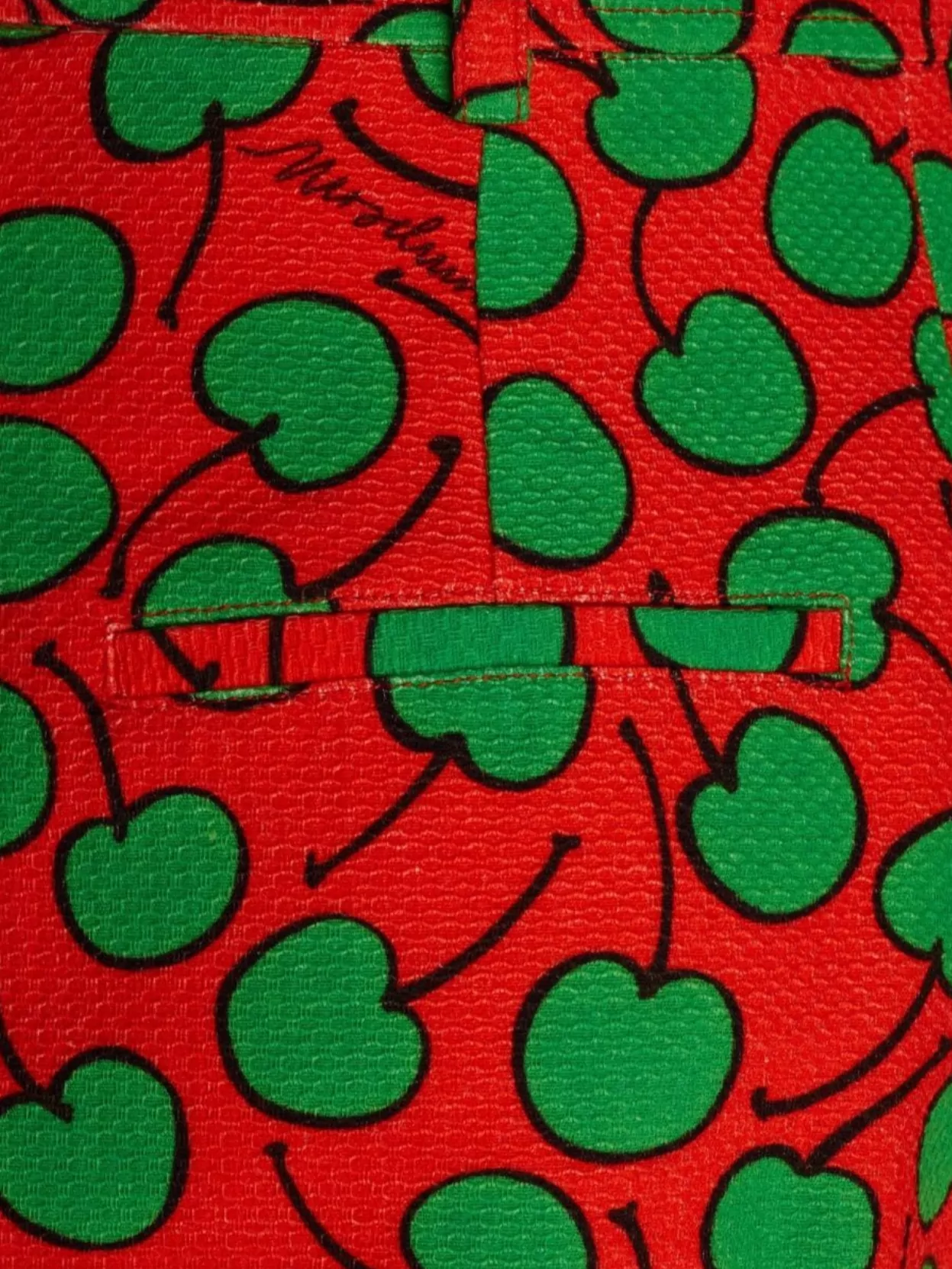 Moschino Cherry Print High Waist Shorts In Red