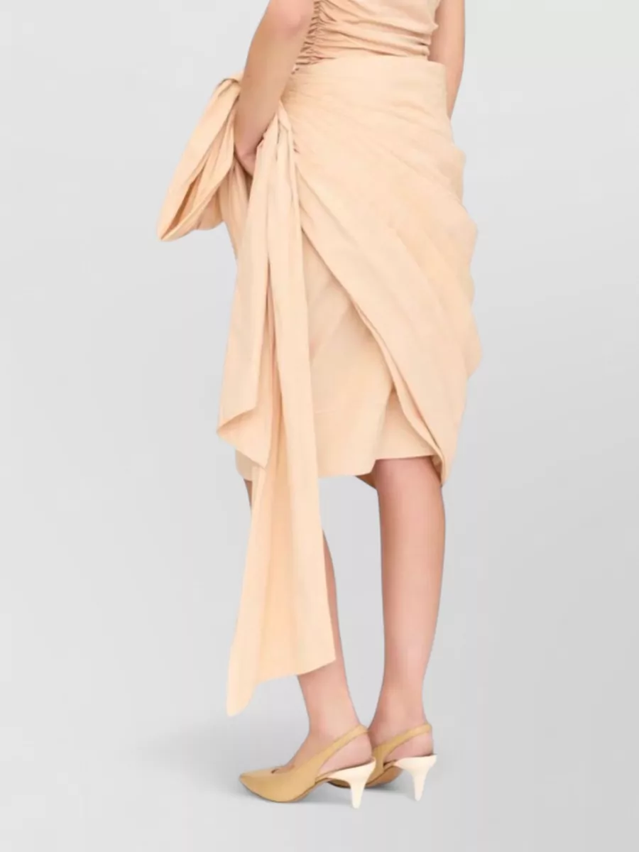 Chloé Cotton Draped Gathered Mini Dress