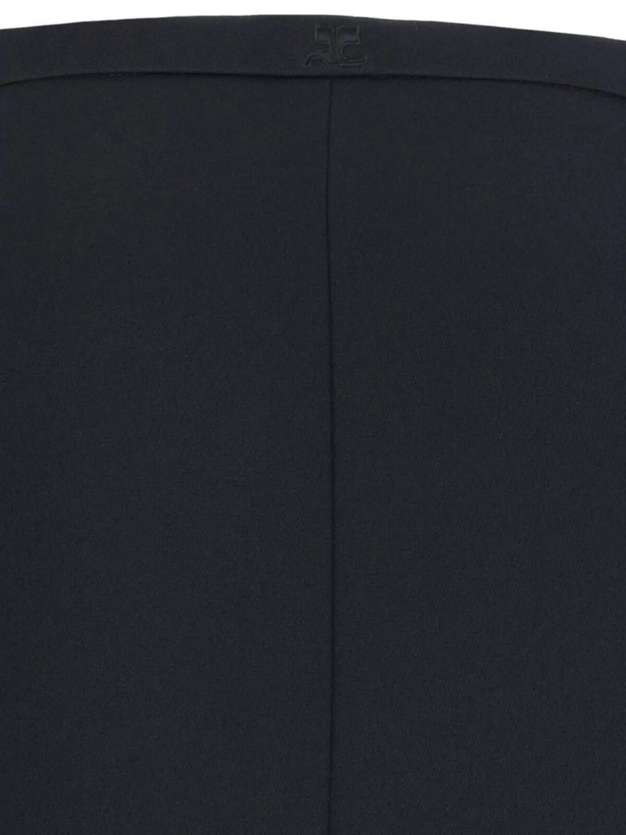 Courrèges High-waisted Mini Skirt Plain Pattern In Black