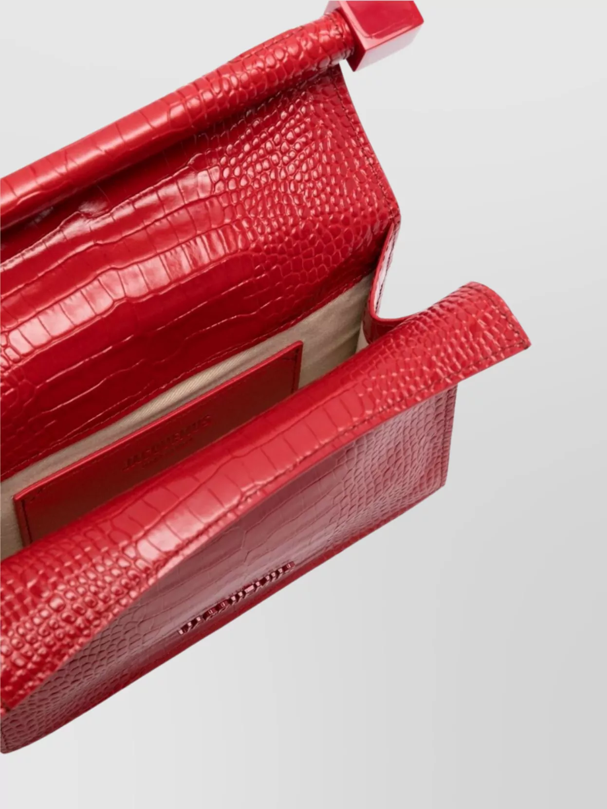 Jacquemus Crocodile Chain Strap Foldover Clutch