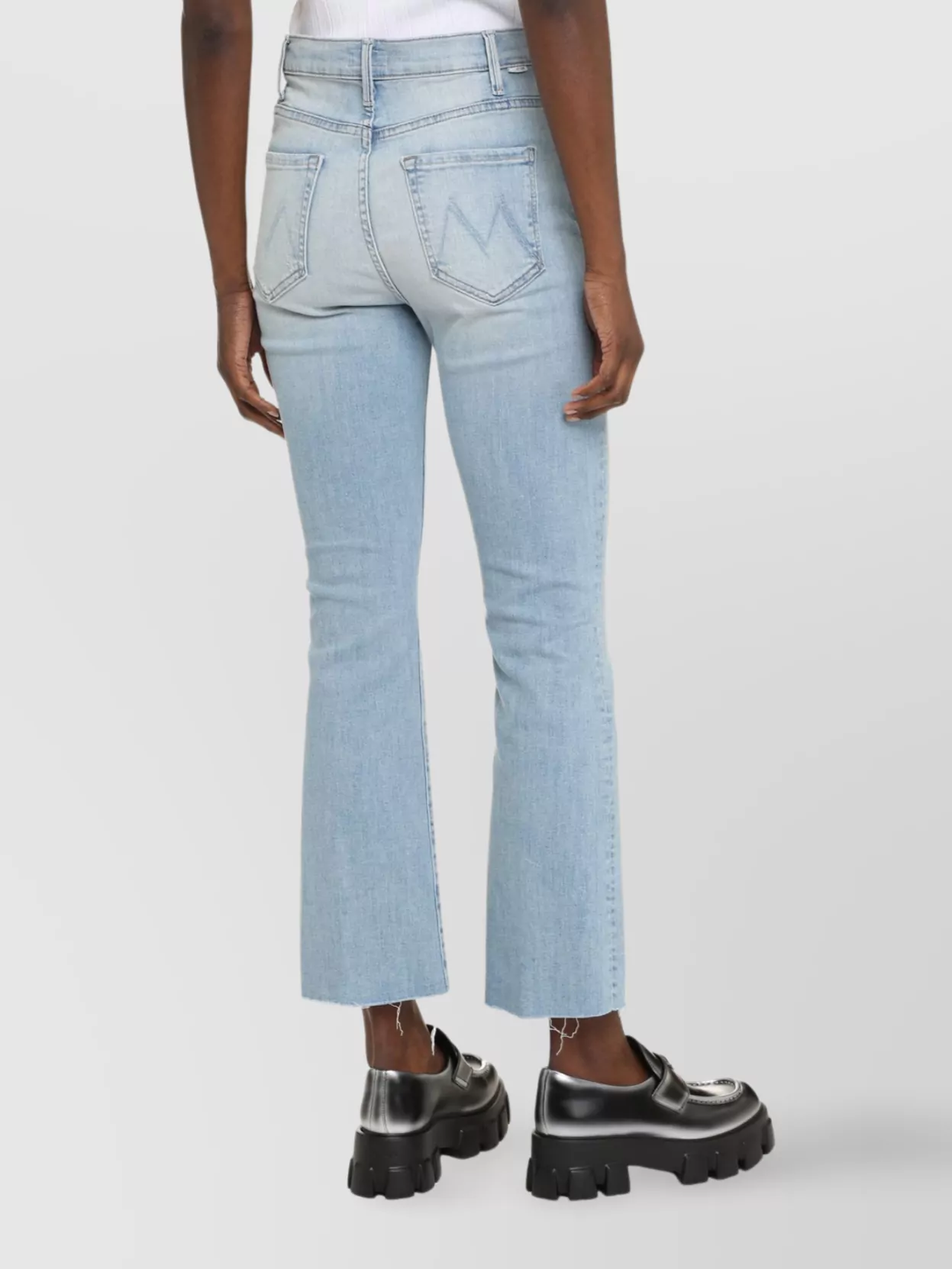 Mother The Hustler High Waist Ankle Fray Jeans