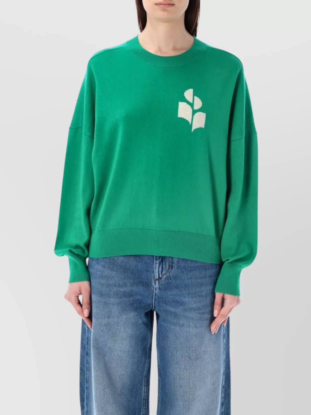 Isabel Marant Étoile Knitwear Featuring Graphic Detail And Ribbed Cuffs In Green