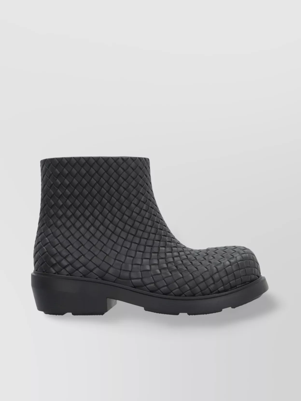 Bottega Veneta Biodegradable Woven Block Heel Ankle Boots
